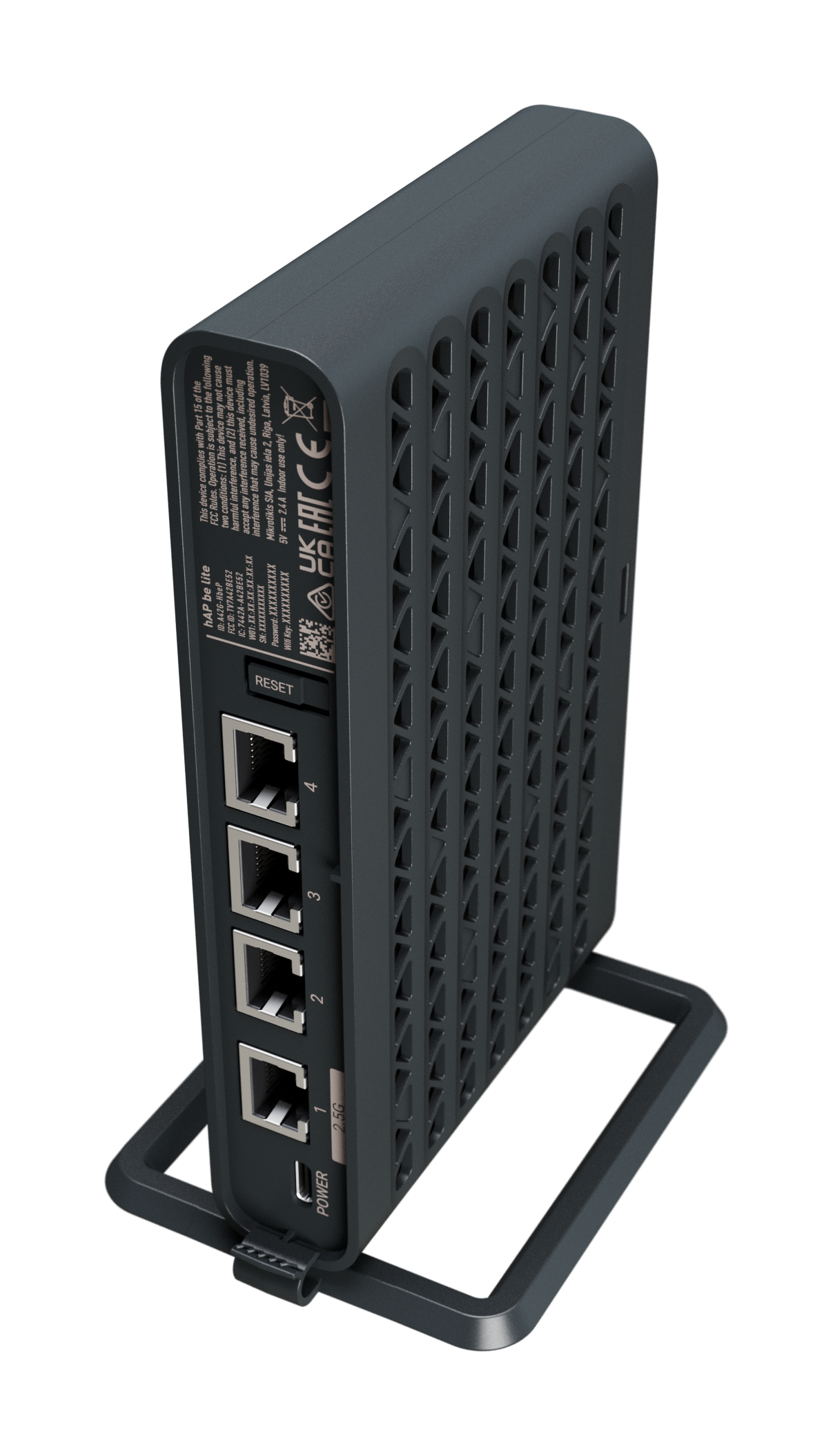 hAP be lite, Wi-Fi 7 Router & Access Point, 2.6Gbit, 2x 1GbE, USB-C Power