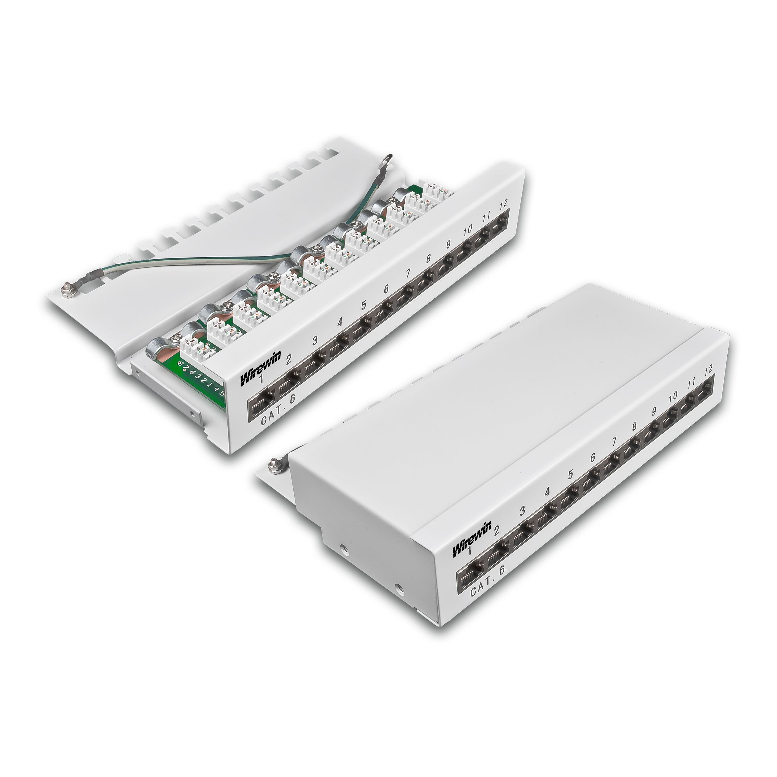 12-Port KAT6 Desktoppanel, geschirmt, LSA+ 12-Port KAT6 Desktoppanel, geschirmt, LSA+