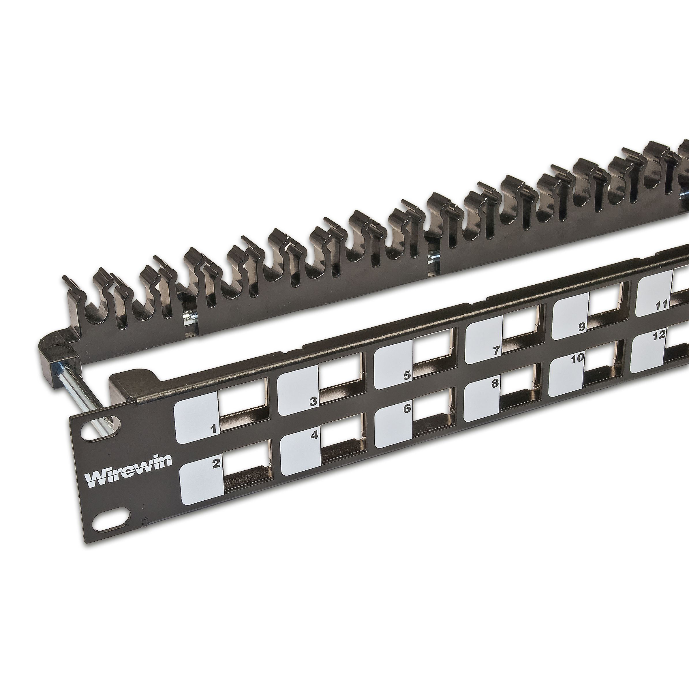 High Quality 24-Port Keystone Modul-Leerpanel, 19", geschirmt