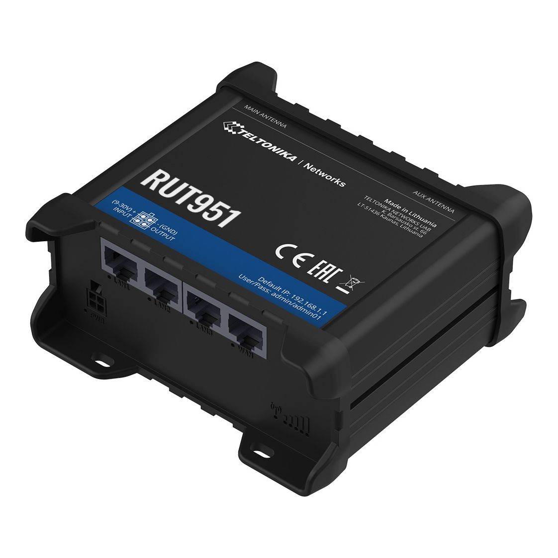 Industrieller kompakter 4G/LTE Dual SIM Router, mit Ethernet & I/O Industrieller kompakter 4G/LTE Dual SIM Router, mit Ethernet & I/O