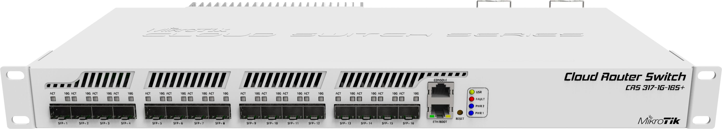 CRS317-1G-16S+RM Cloud Router Switch mit Marvell 98DX8216B0, 1x Gbit, 16x SFP+