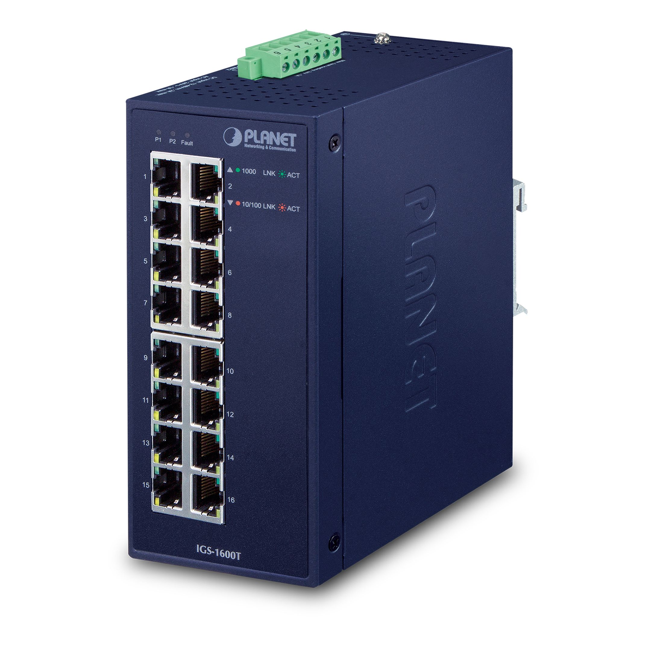 IP30 Industrial 16-Port 10/100/1000T Ethernet Switch