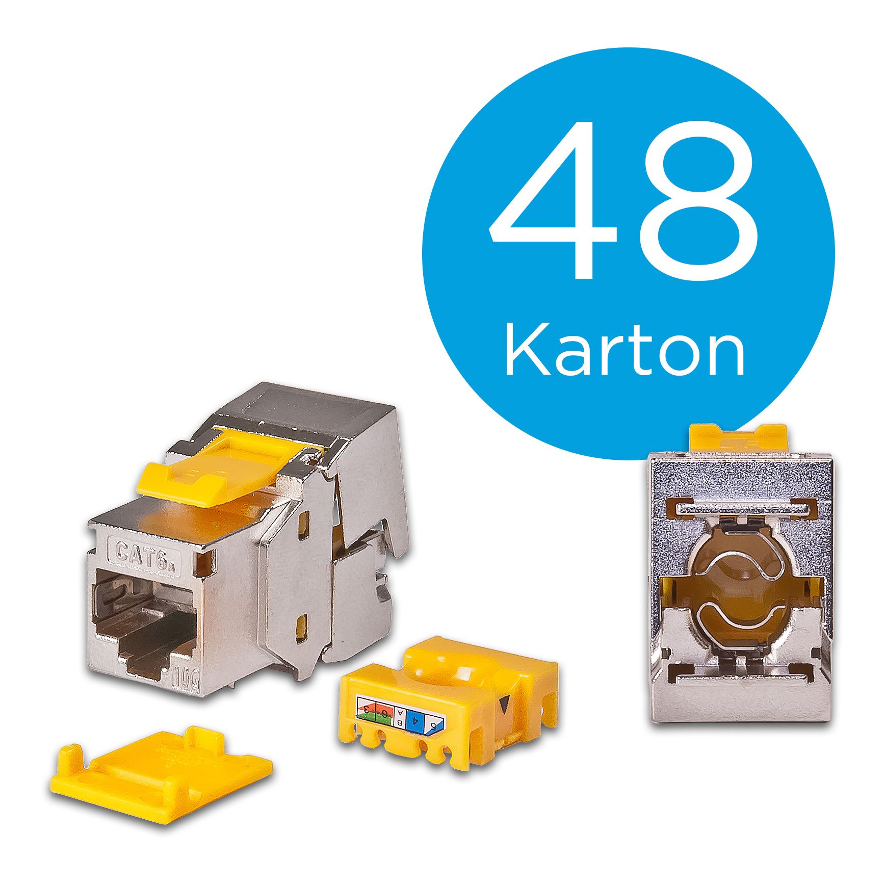 Wirewin KAT6A 10 Gigabit Ethernet Keystone Modul, geschirmt Wirewin KAT6A 10 Gigabit Ethernet Keystone Modul, geschirmt