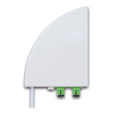 FTTx Wanddose für 2x SC simplex Kupplungen, ohne Pigtails, weiß