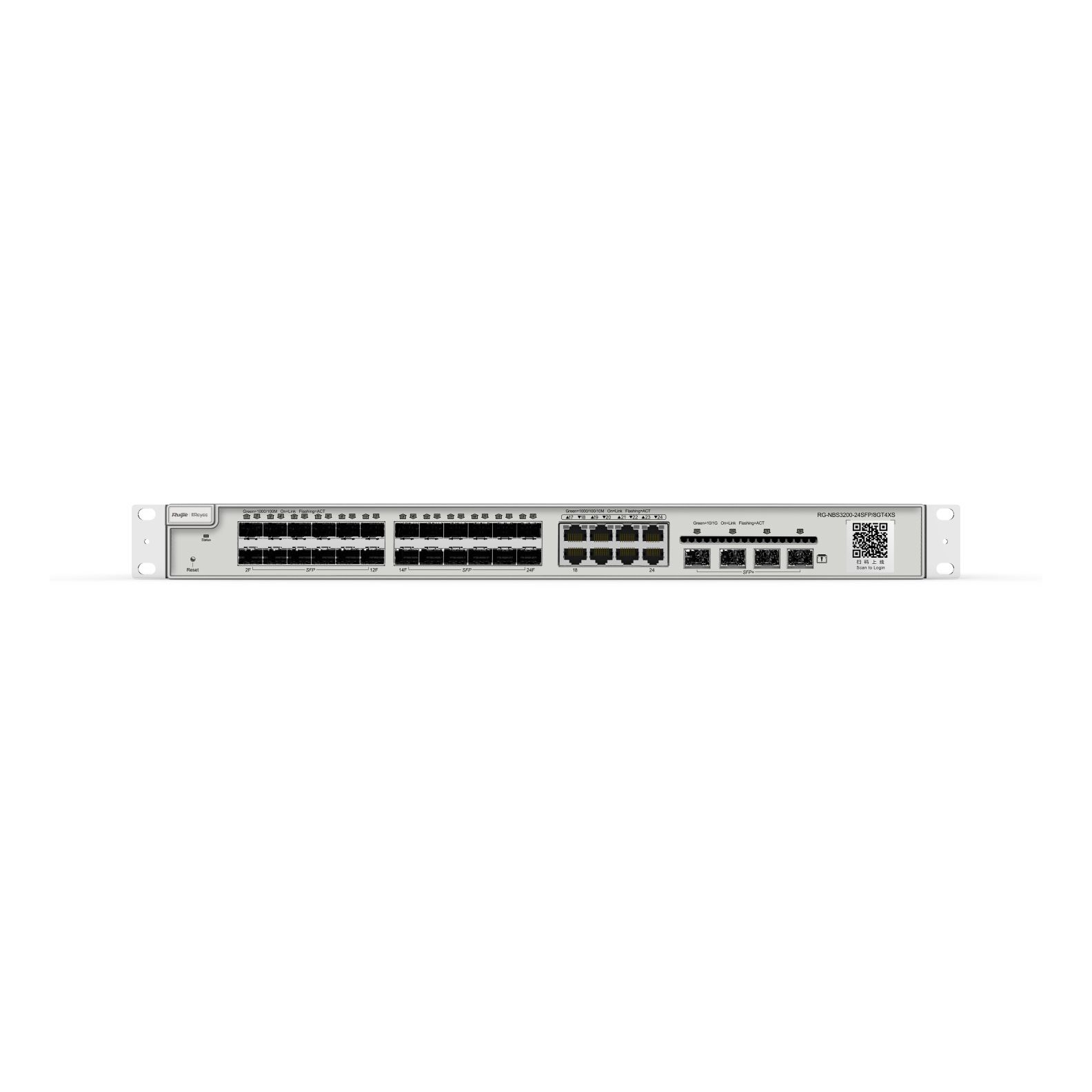 24-Port Gigabit Layer 2 Cloud Managed Switch, 24x SFP, 4x SFP+, 8x RJ45 Combo