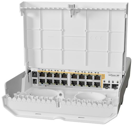 netPower 16P 18 Port Outdoor Switch, 16x Gb PoE Ports, 2x SFP+