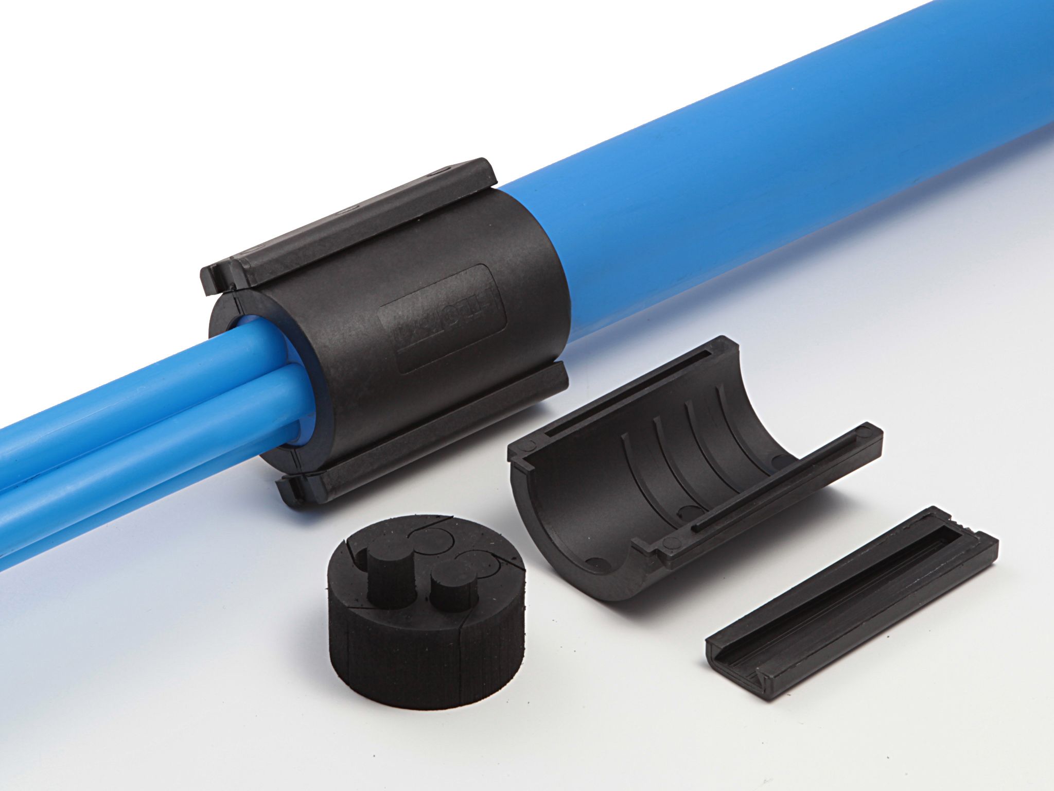 Teilbare Rohrabdichtung für versch. Rohrdurchmesser, für 40mm Rohre