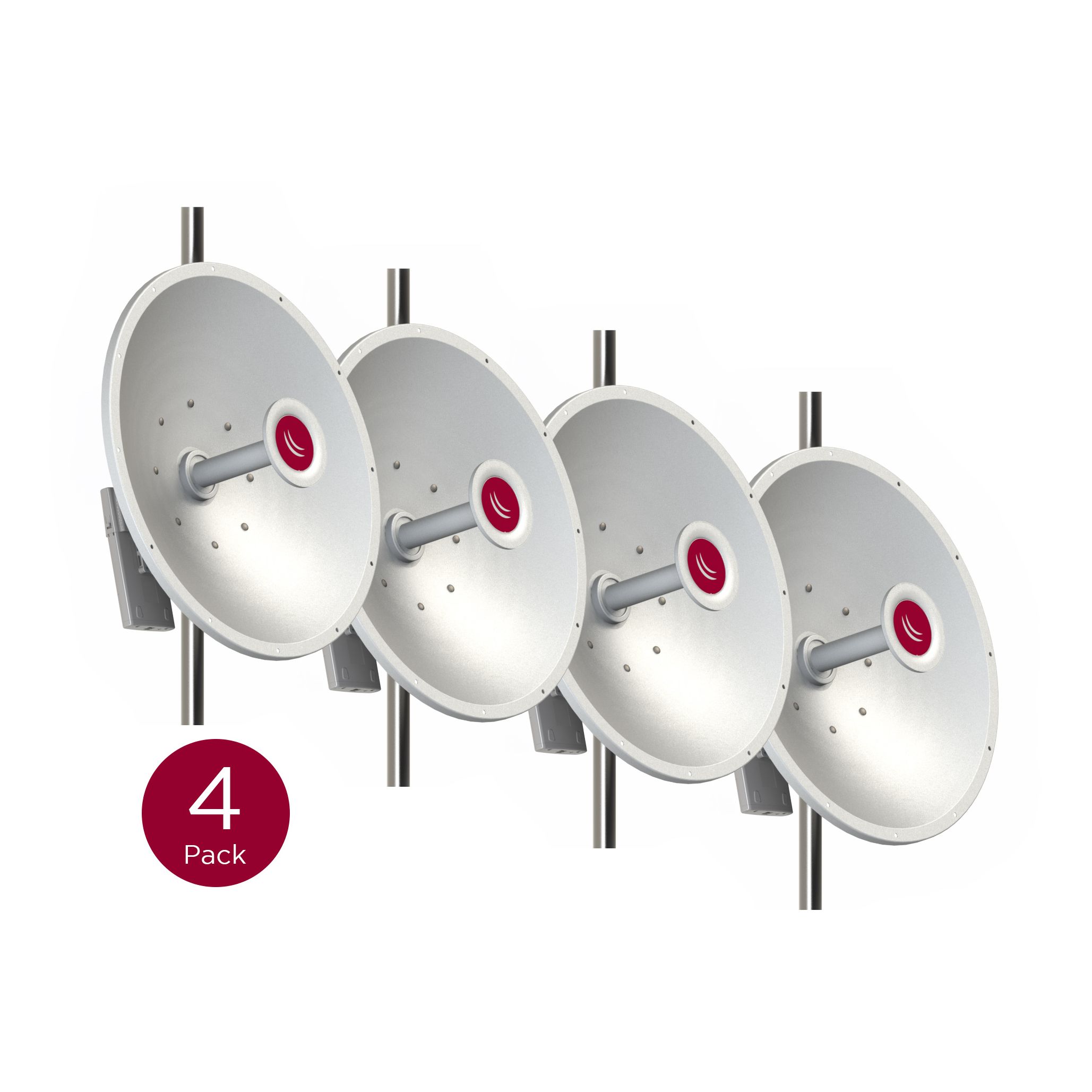 mANT PA 30 dBi 5 GHz Parabolantenne mit Präzisionshalterung, 4-Pack