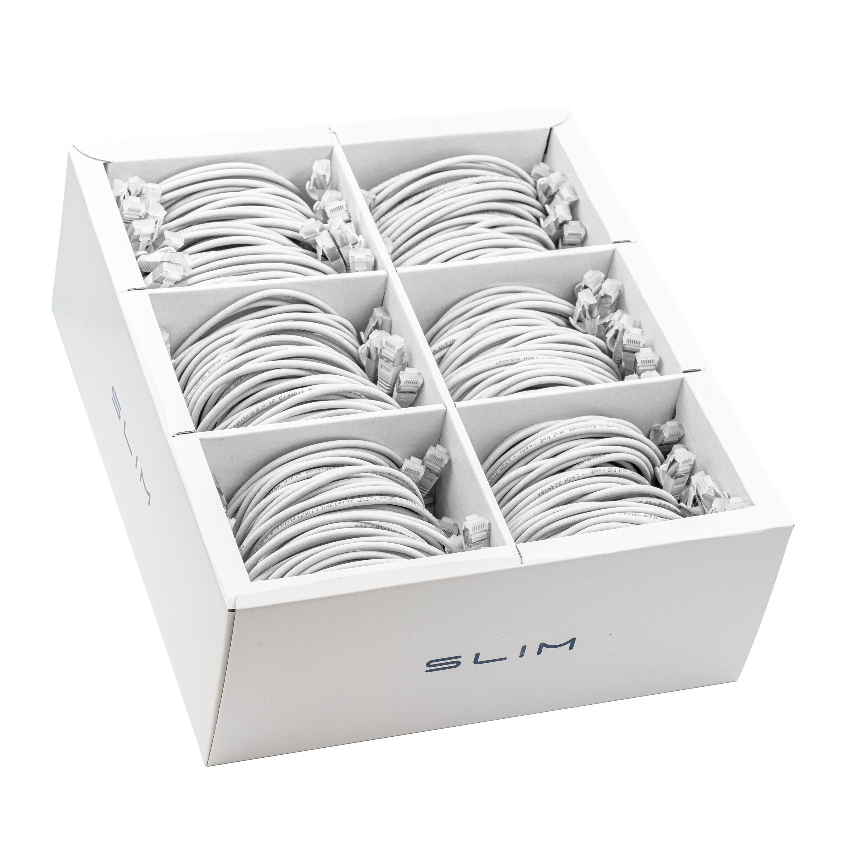 CAT6A 10 Gigabit LightPatch Cord, 1.0m, U/FTP, Ø 3,8mm, white, 90-Pack CAT6A 10 Gigabit LightPatch Cord, 1.0m, U/FTP, Ø 3,8mm, white, 90-Pack