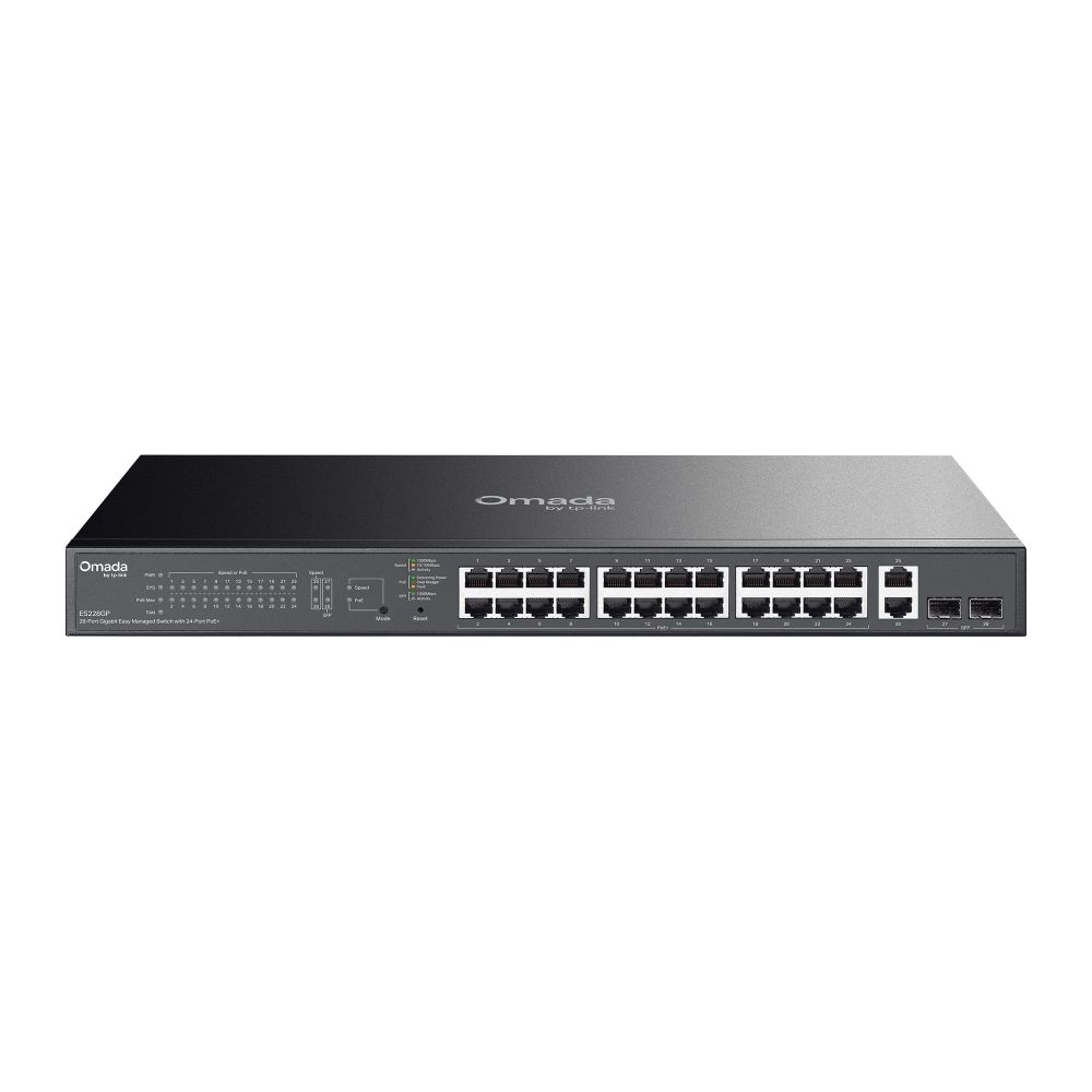 Omada 28-Port-Gigabit-Easy-Managed-Switch mit 24-Port-PoE+ Omada 28-Port-Gigabit-Easy-Managed-Switch mit 24-Port-PoE+
