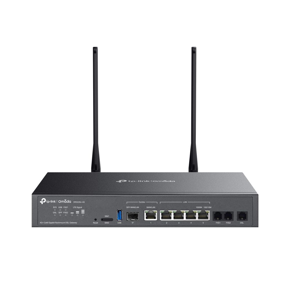 Omada 4G+ Cat6 Gigabit Rackmount DSL Gateway
