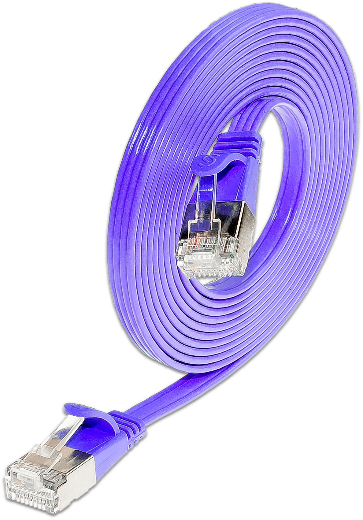CAT6 Slim Patch Cord, U/FTP, flat, violet