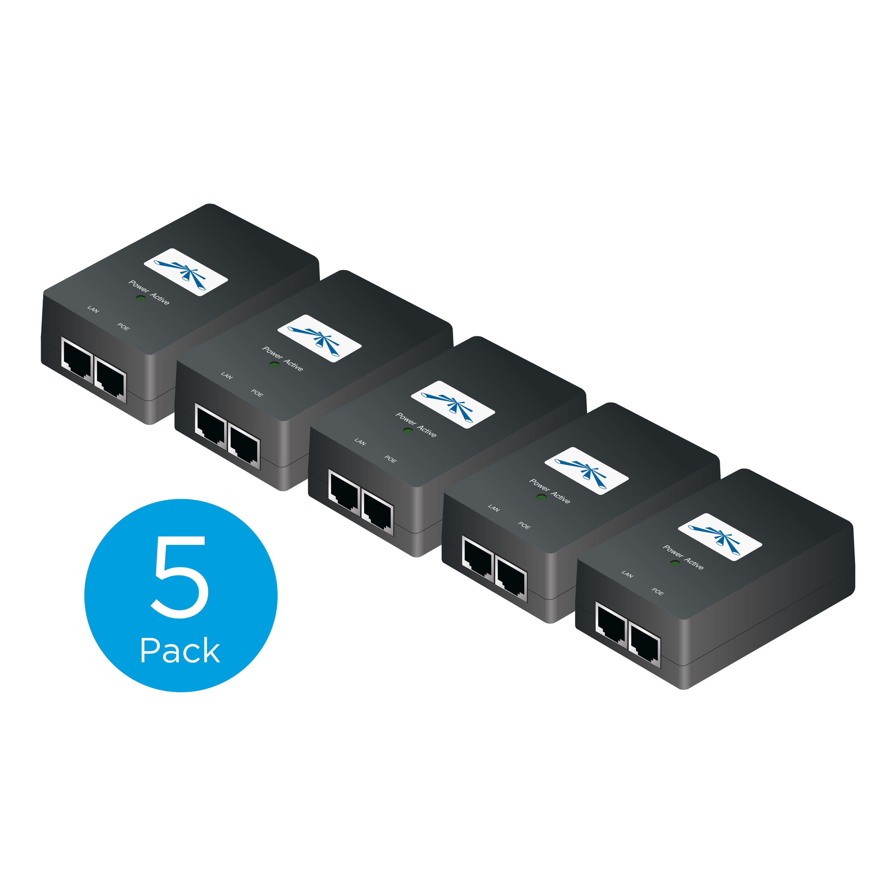PoE Injector, 24VDC, 24W, 5er-Pack