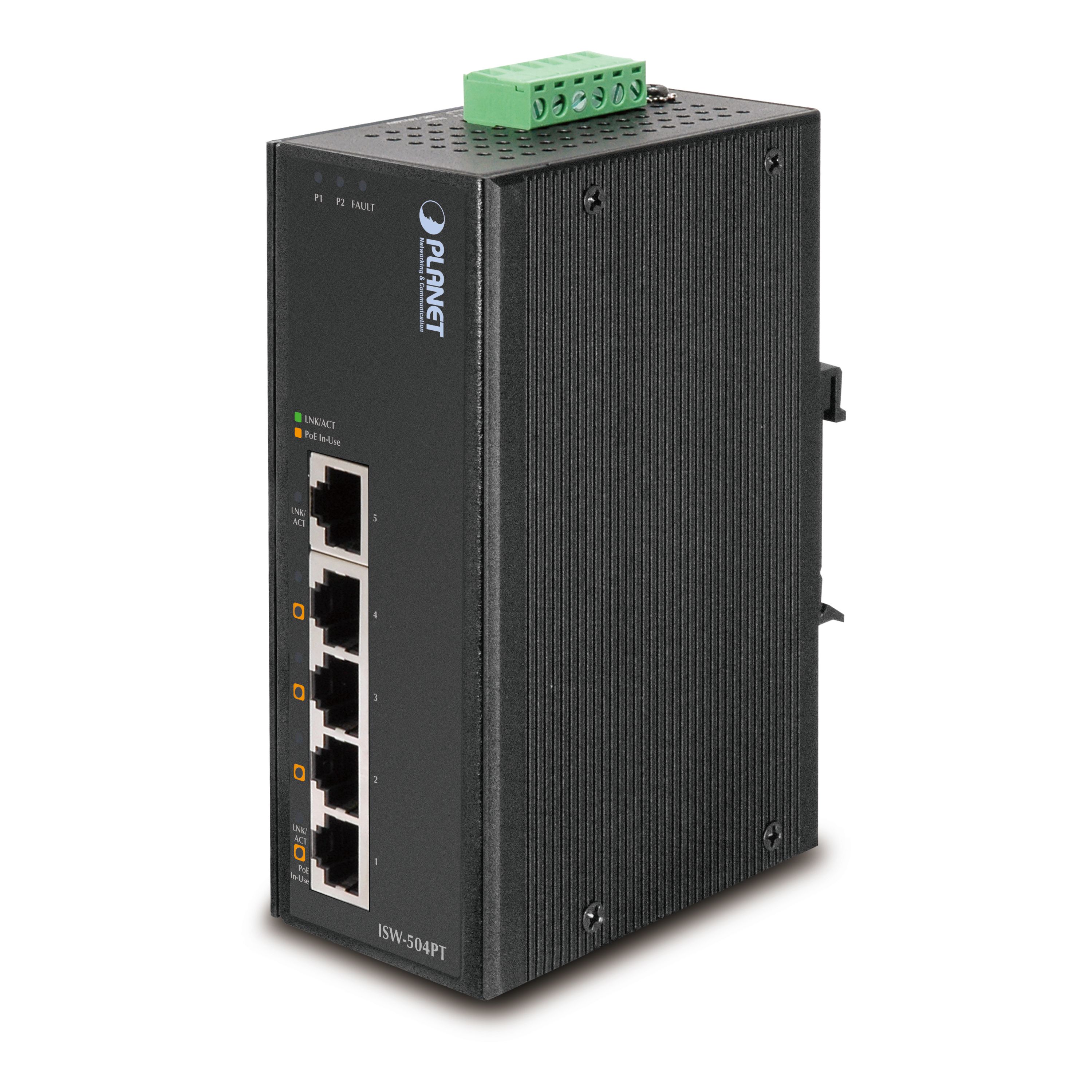 5-Port Fast Ethernet + 4-Port PoE Industrial Ethernet Switch