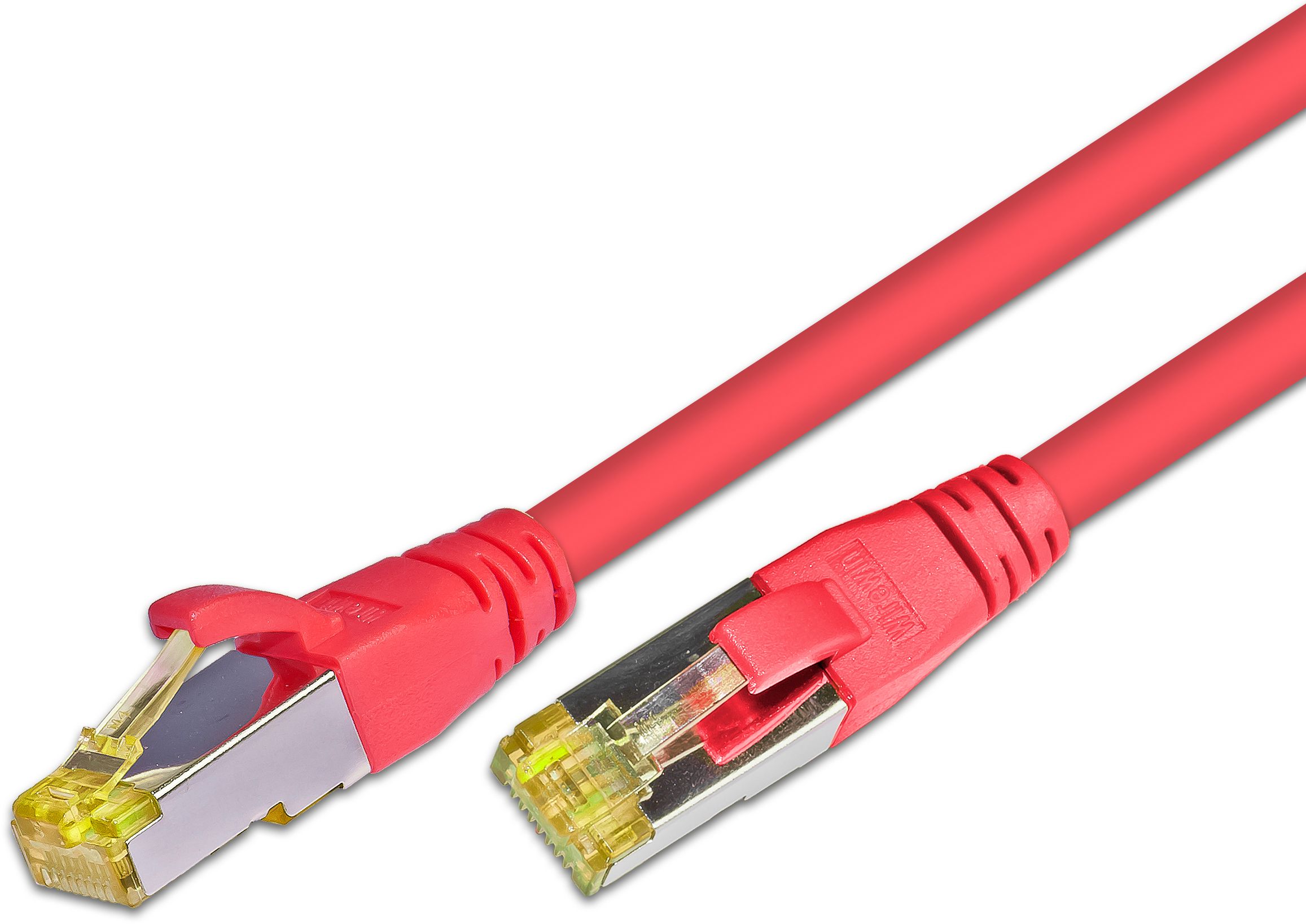 KAT6A HQ Patchkabel, S/FTP, LSOH, Lifetime Warranty, rot