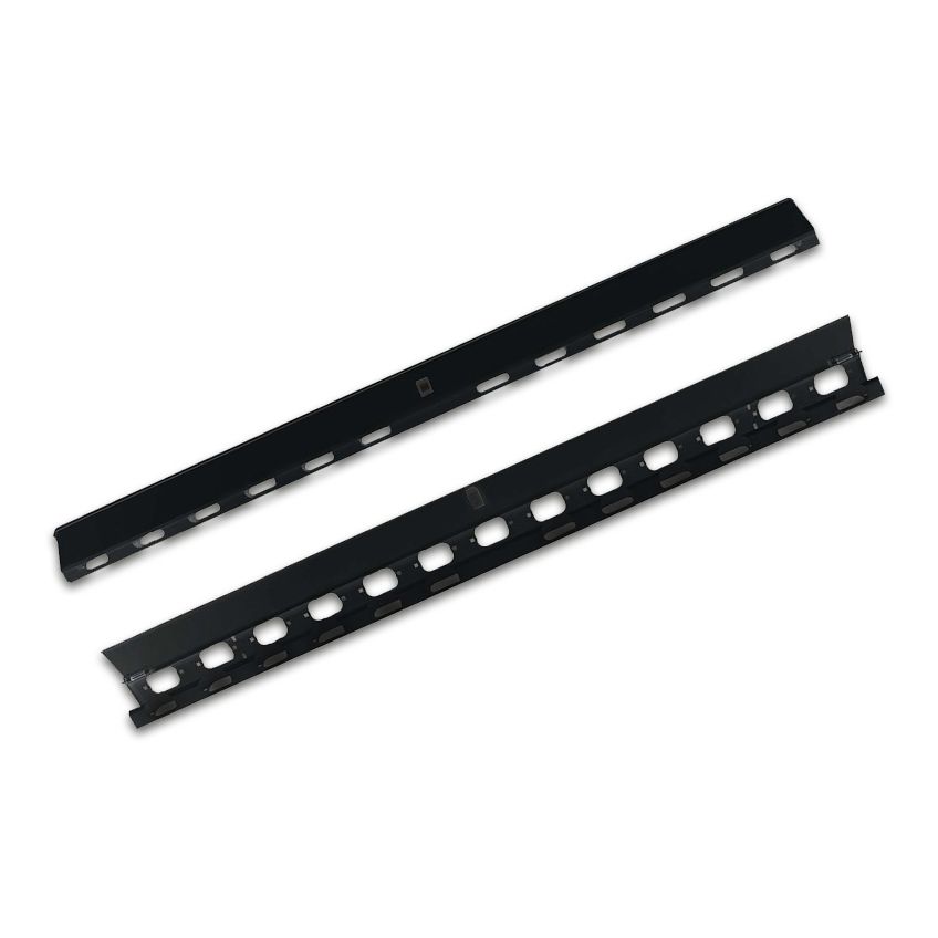 19" Vertikale Kabelführungsschienen, schwarz RAL9005