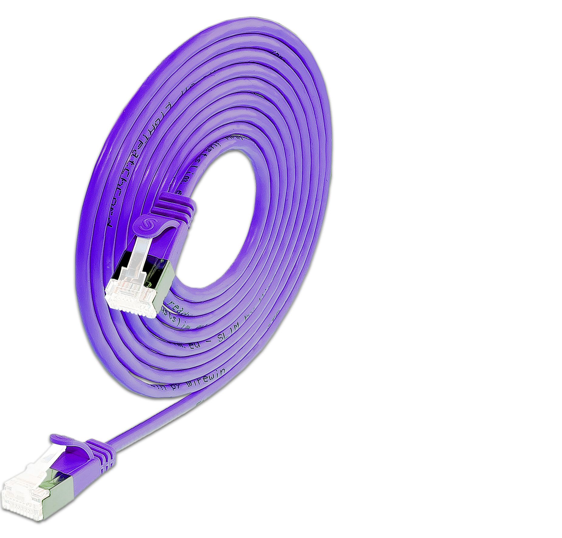 KAT6A 10 Gigabit Lightpatchkabel rund, U/FTP, Ø 3,8mm, violett KAT6A 10 Gigabit Lightpatchkabel rund, U/FTP, Ø 3,8mm, violett