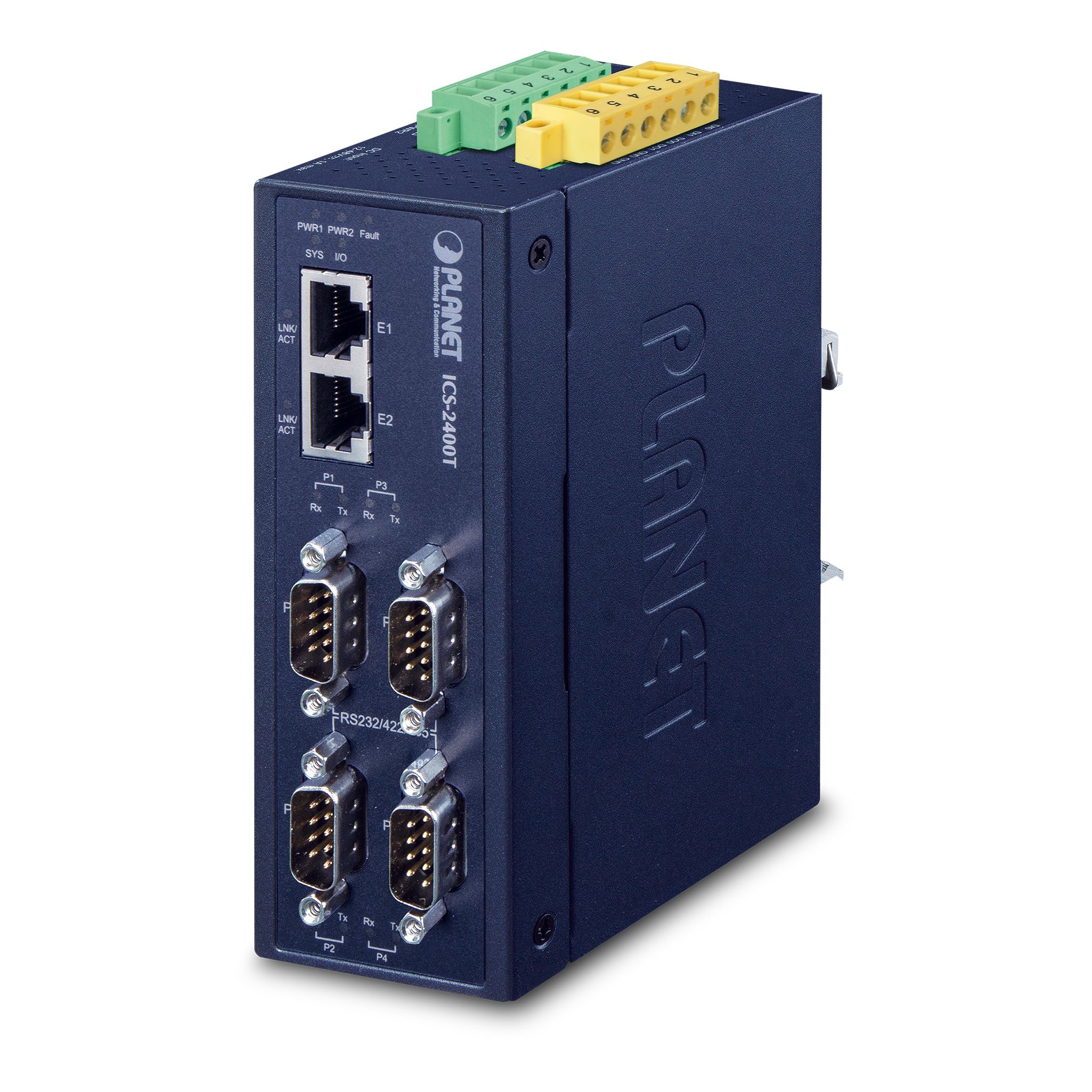 IP40 Industrial 4-Port RS232/RS422/RS485 Serial Device Server