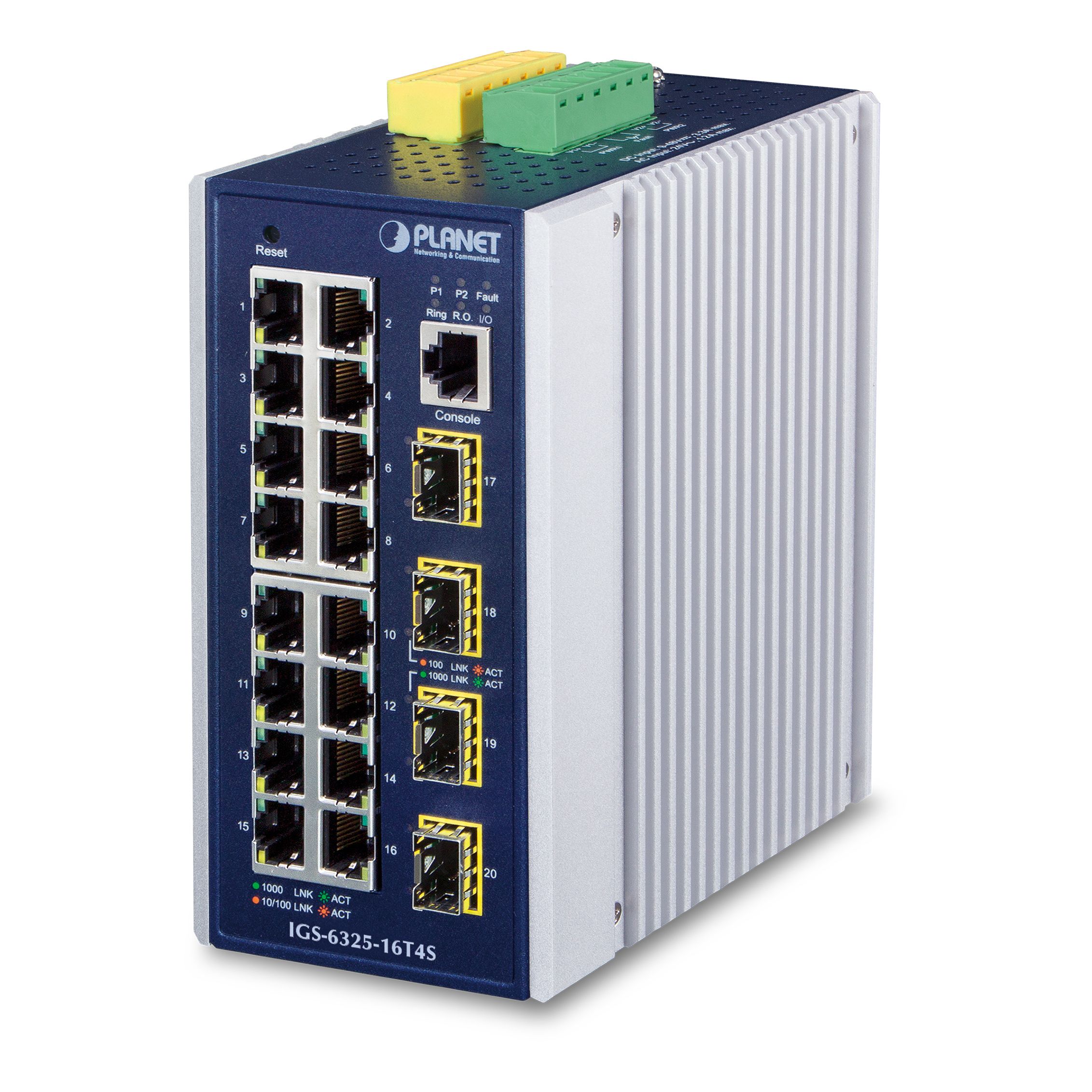 Industrial L3 16-Port 1Gbit + 4-Port 100/1000X SFP Managed Ethernet Switch