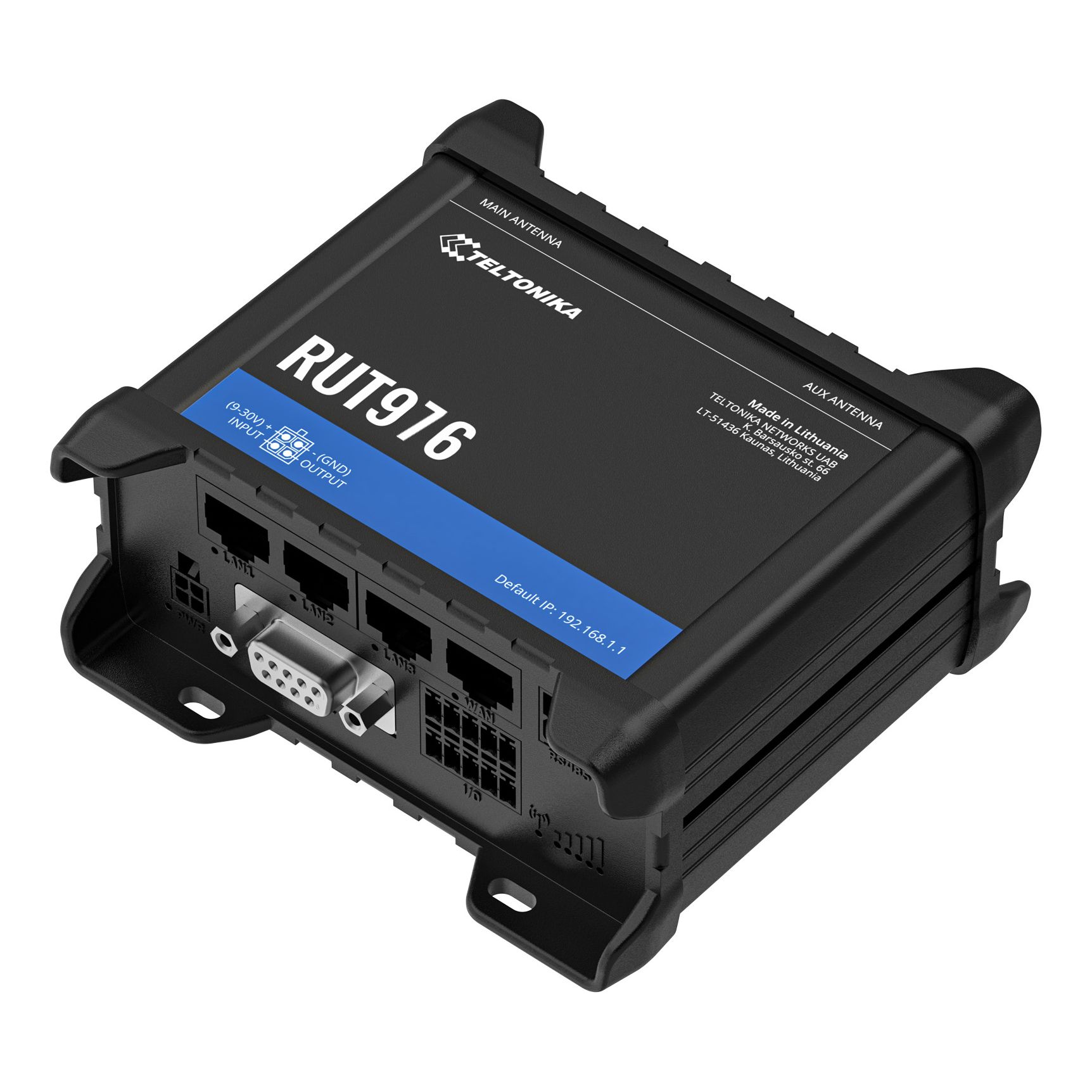 RUT976 - Industrie RedCap 5G Dual SIM Router, mit Ethernet, I/O, GNSS, RS485/232 RUT976 - Industrie RedCap 5G Dual SIM Router, mit Ethernet, I/O, GNSS, RS485/232