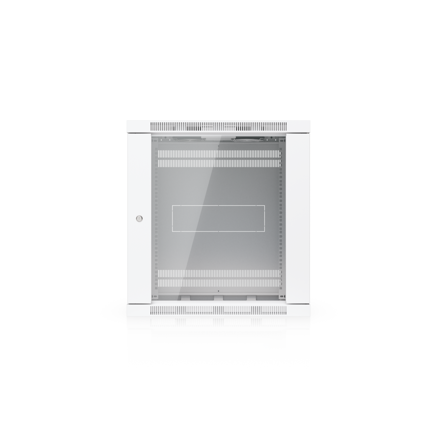 UniFi 19" Wandschrank, Glastüre, einteilig, 12 HE, 598x600mm