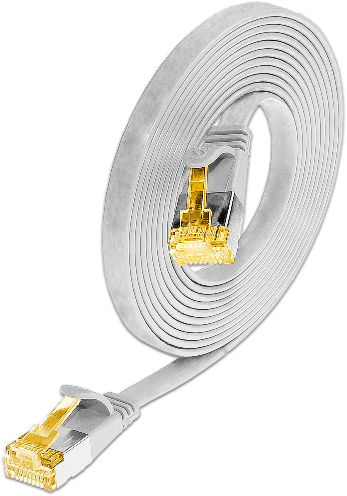 KAT6A 10 Gigabit Slimpatchkabel, U/FTP, flach, weiss KAT6A 10 Gigabit Slimpatchkabel, U/FTP, flach, weiss