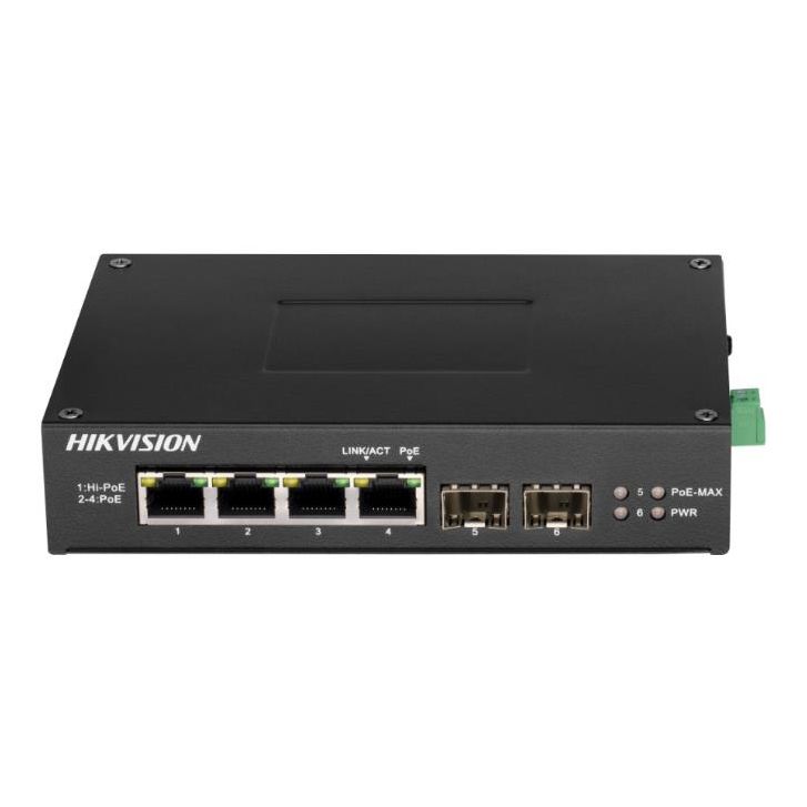DS-3T0506HP-E/HS - 4-Port 1 Gbps PoE Switch, IEEE 802.3af/at/bt, 60W