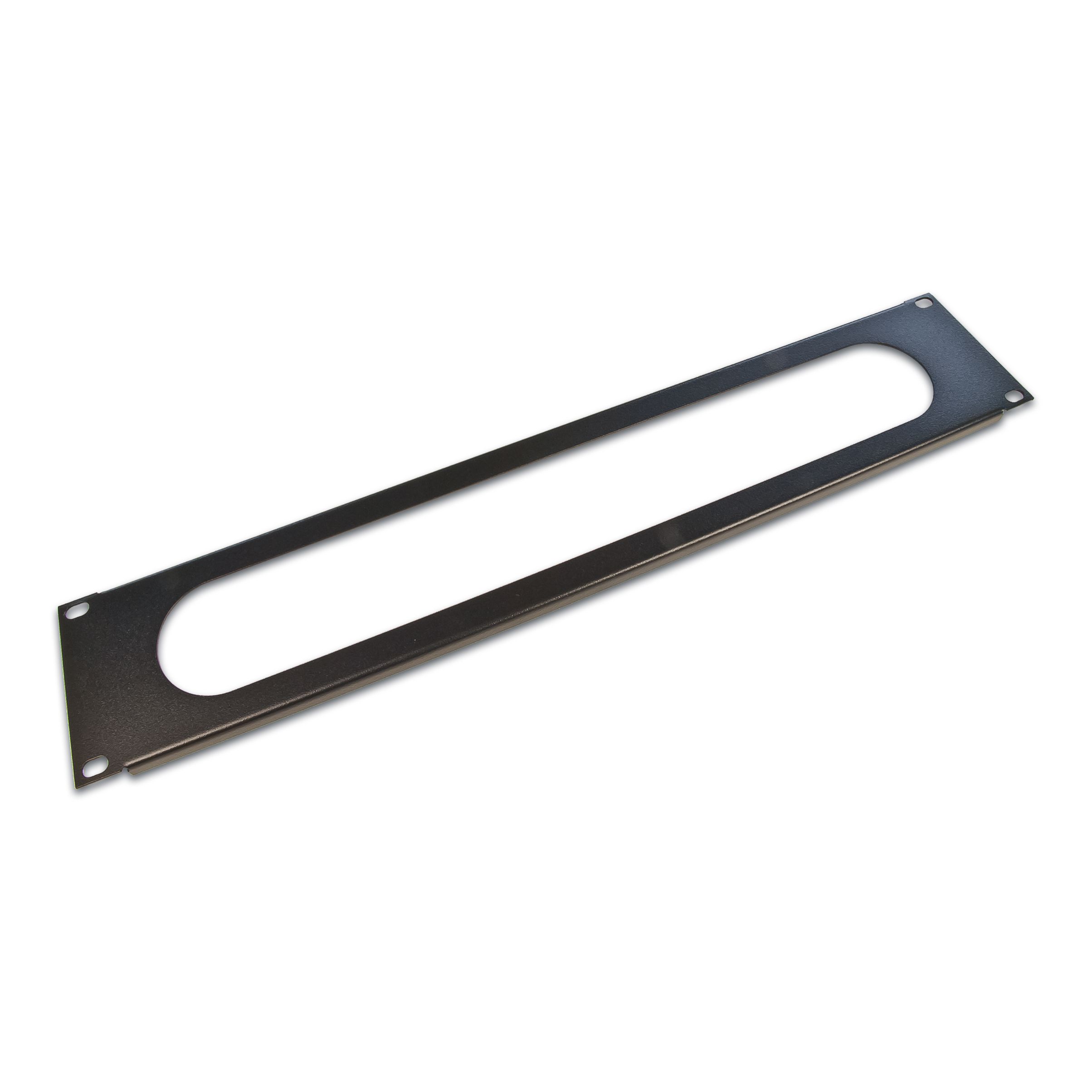19'' Kabeldurchführungspanel ohne Bürste, schwarz RAL9005 19'' Kabeldurchführungspanel ohne Bürste, schwarz RAL9005
