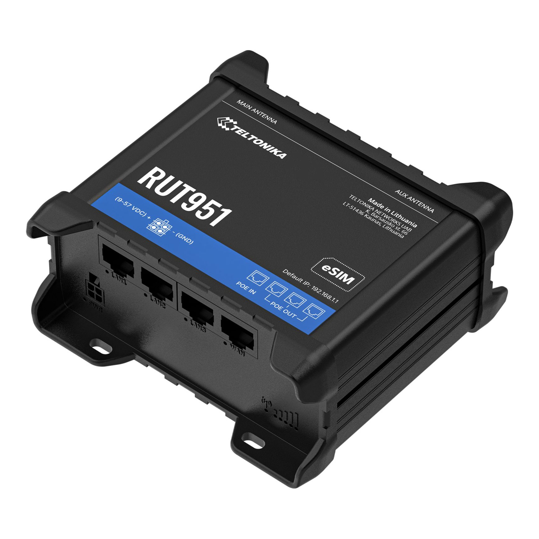 Industrieller kompakter 4G/LTE Dual SIM Router, mit Ethernet & I/O, PoE+ Industrieller kompakter 4G/LTE Dual SIM Router, mit Ethernet & I/O, PoE+