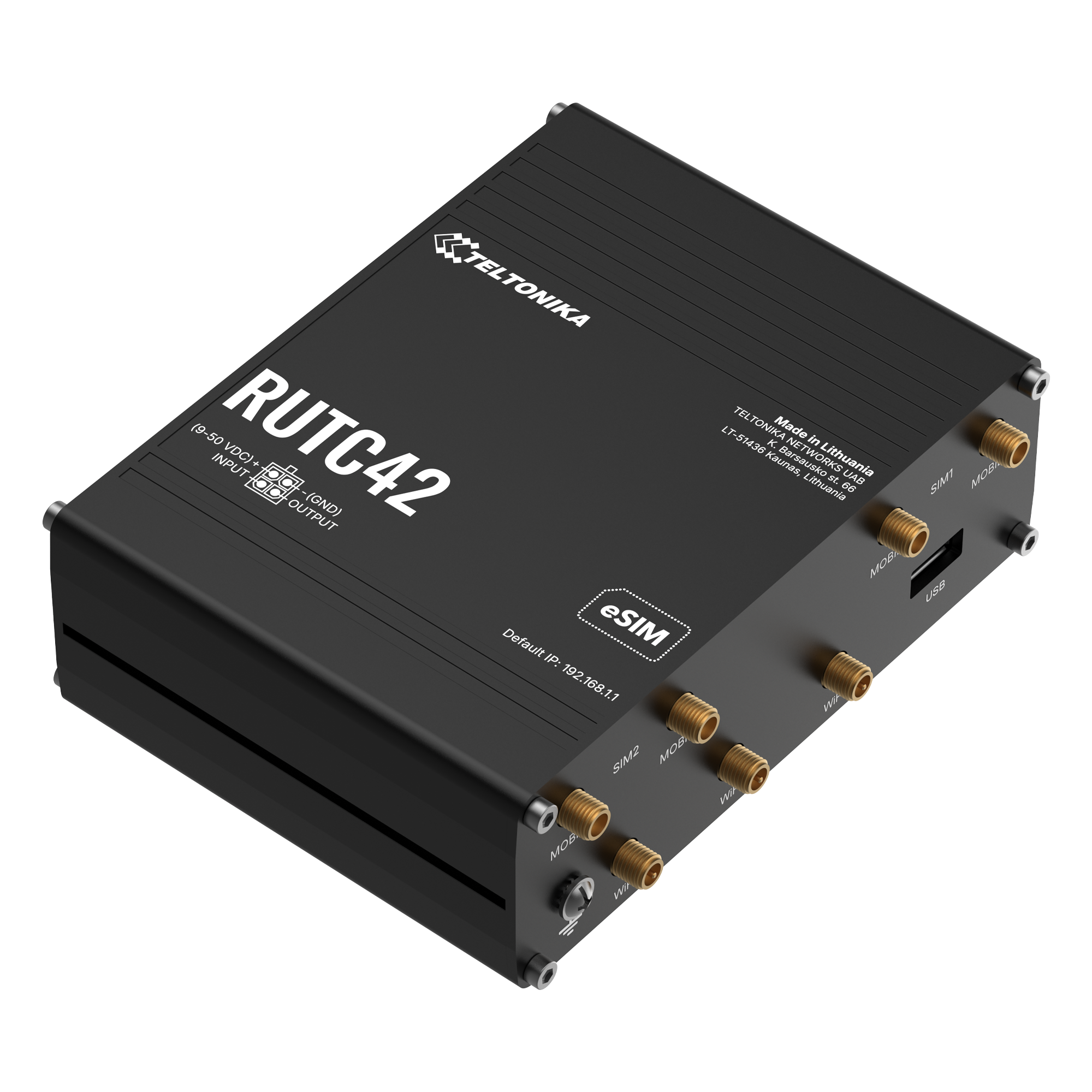 RUTC42 - Dual Modem, LTE CAT 4 Edge Router, Wi-Fi 6 RUTC42 - Dual Modem, LTE CAT 4 Edge Router, Wi-Fi 6