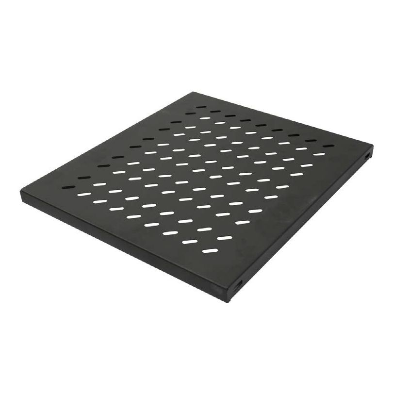 19" 1HE Fachboden, Festeinbau, schwarz RAL9005