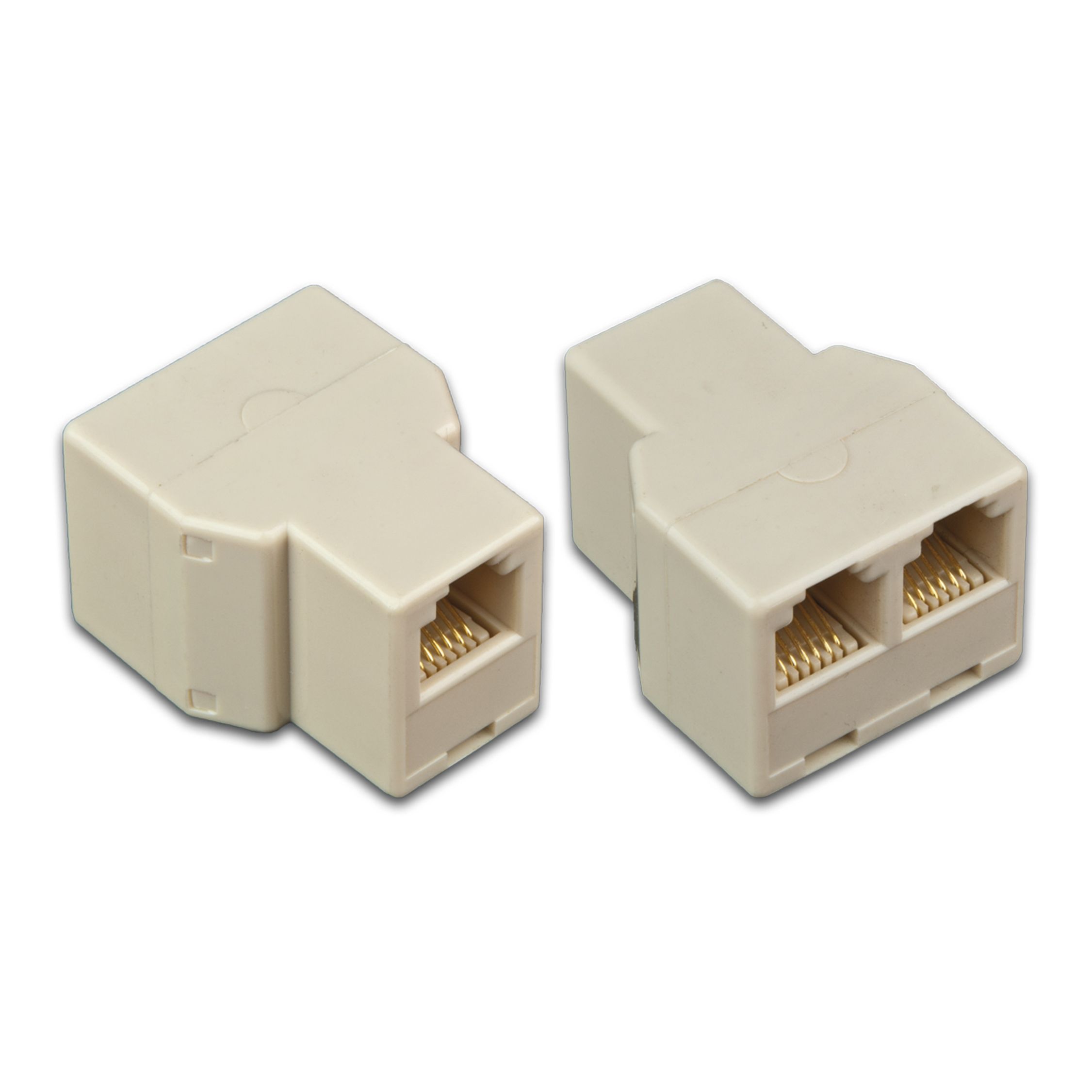 Modular Adapter RJ11 Buchse- 2x RJ11 Kupplung