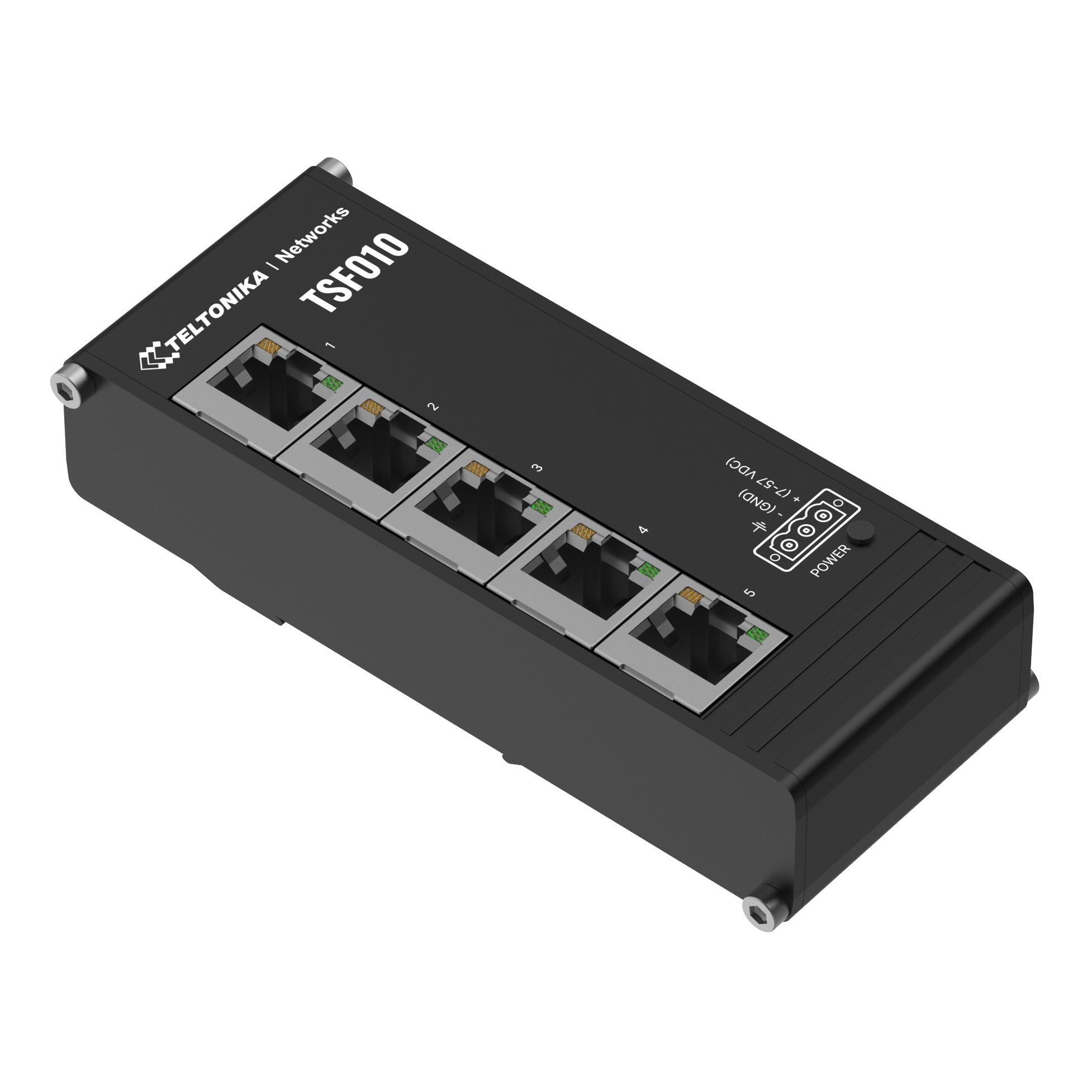 IP30 Industrie 5-Port 100 Mbit unmanaged Flat-Switch, -40°C - +75°C