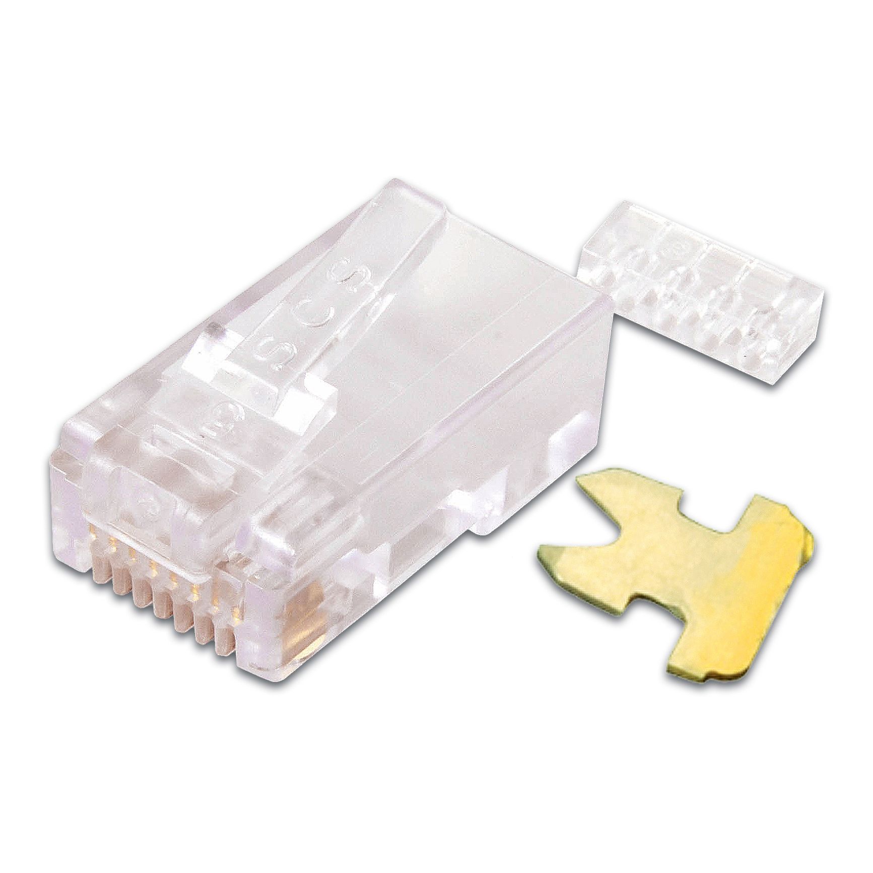 RJ45 Stecker ungeschirmt für KAT6 mit Einführungshilfe
