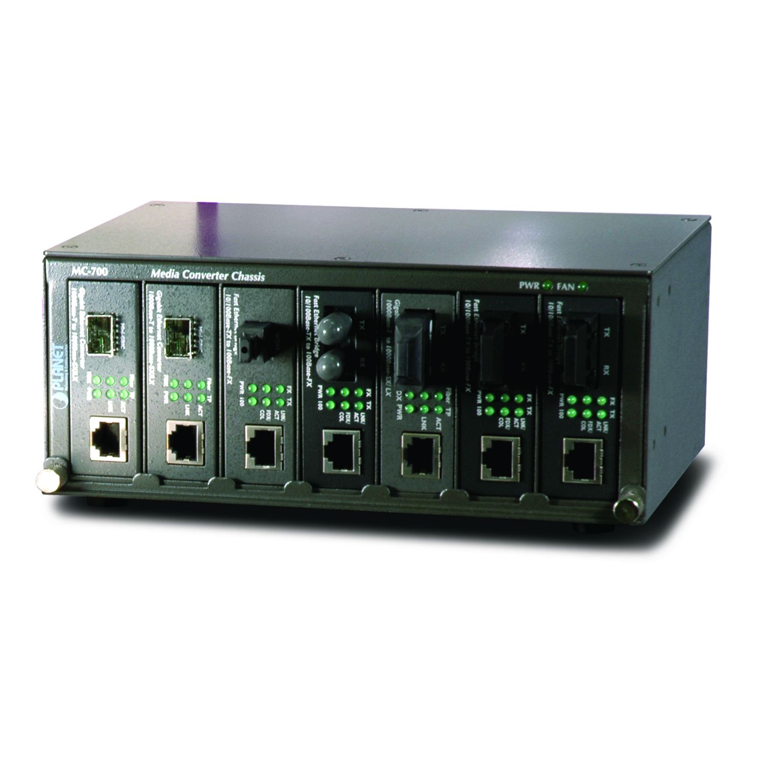 7-Slot 10" Media Converter Chassis