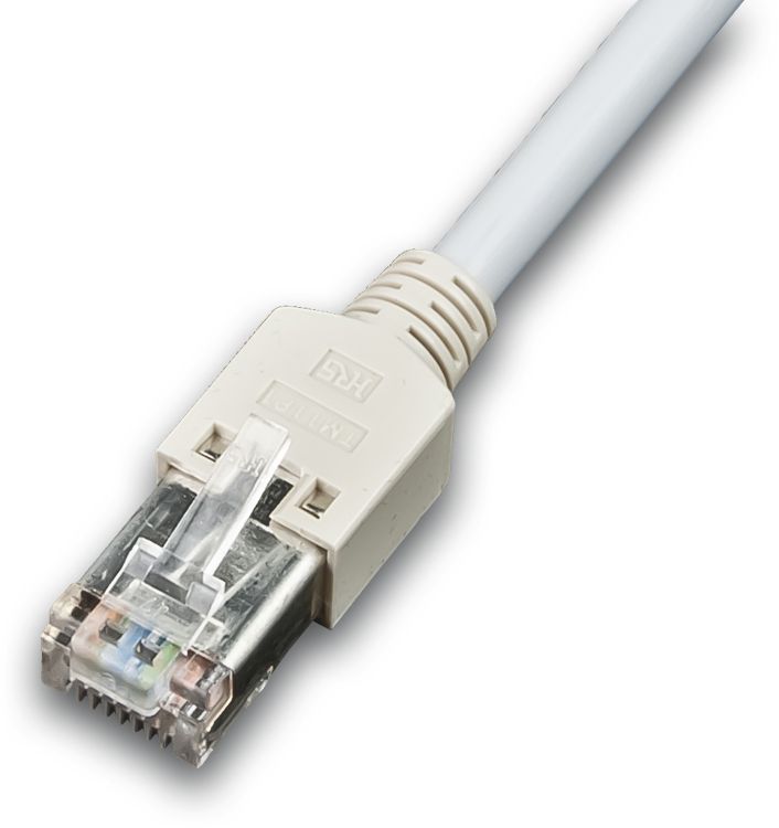 KAT5E HQ Patchkabel, DRAKA 100MHz, Hirose TM11, LSOH, grau