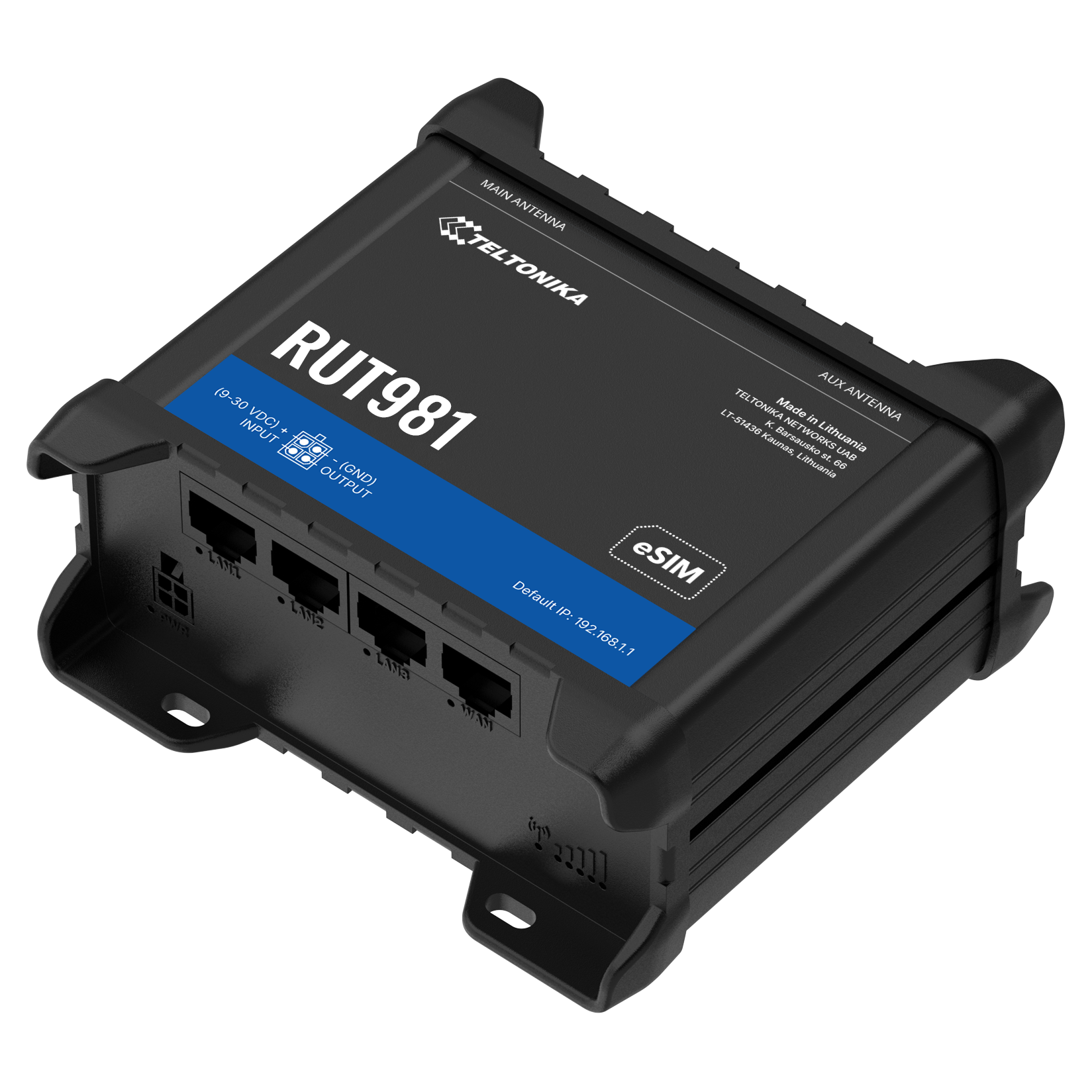 RUT981 - Global 4G Router, Dual-SIM, eSIM, 4x Ethernet RUT981 - Global 4G Router, Dual-SIM, eSIM, 4x Ethernet
