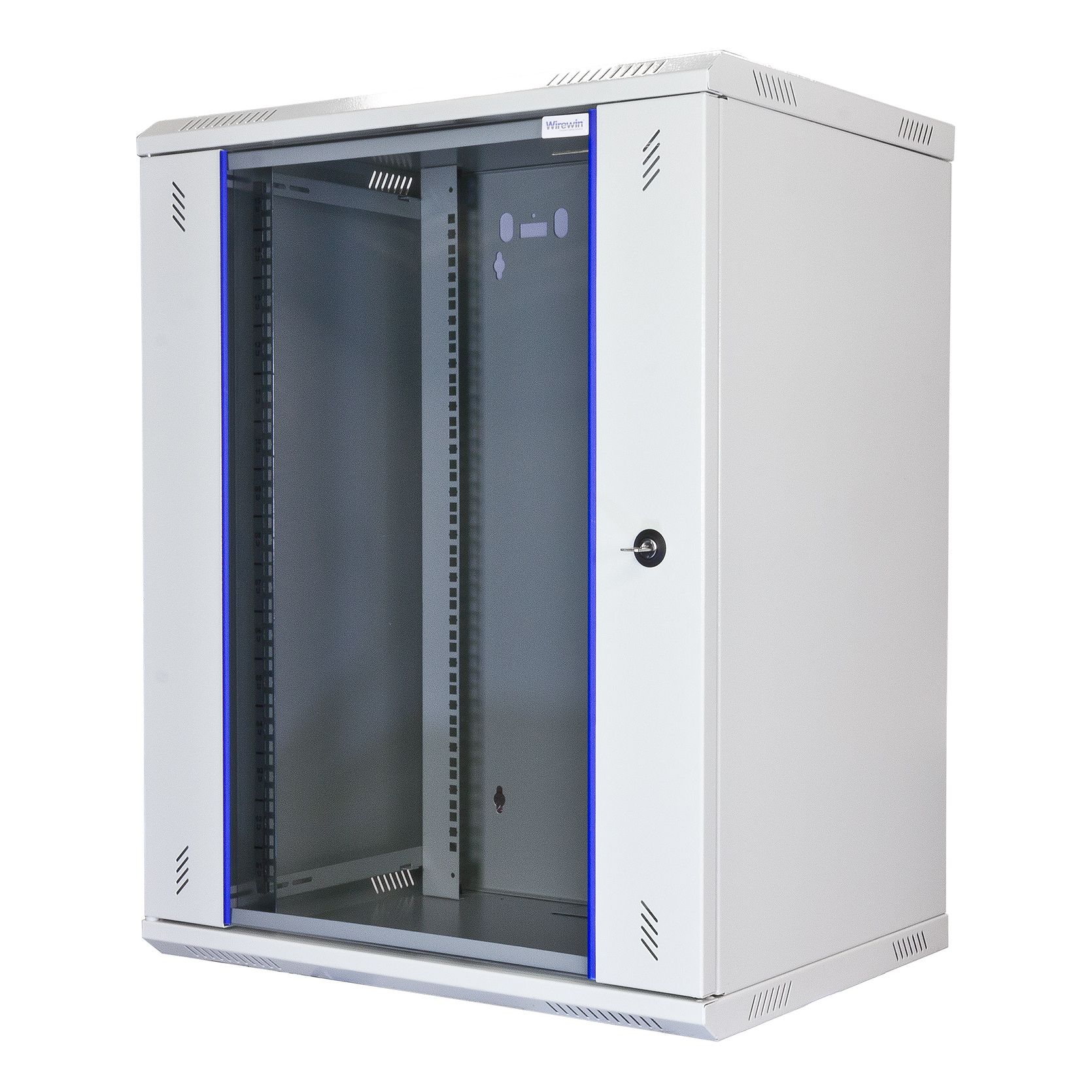 19" Wandschrank, einteilig, Pro 2nd Generation, 600x450mm, hellgrau