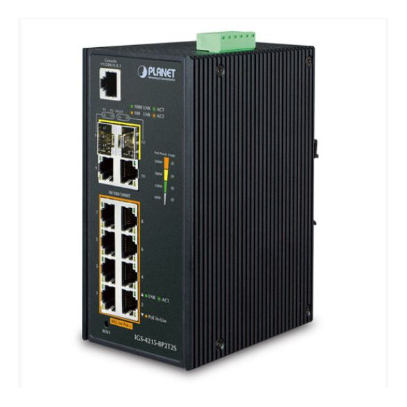 Industrial 8-Port Gbit PoE(at) + 2-Port Gbit + 2-Port SFP Switch Industrial 8-Port Gbit PoE(at) + 2-Port Gbit + 2-Port SFP Switch