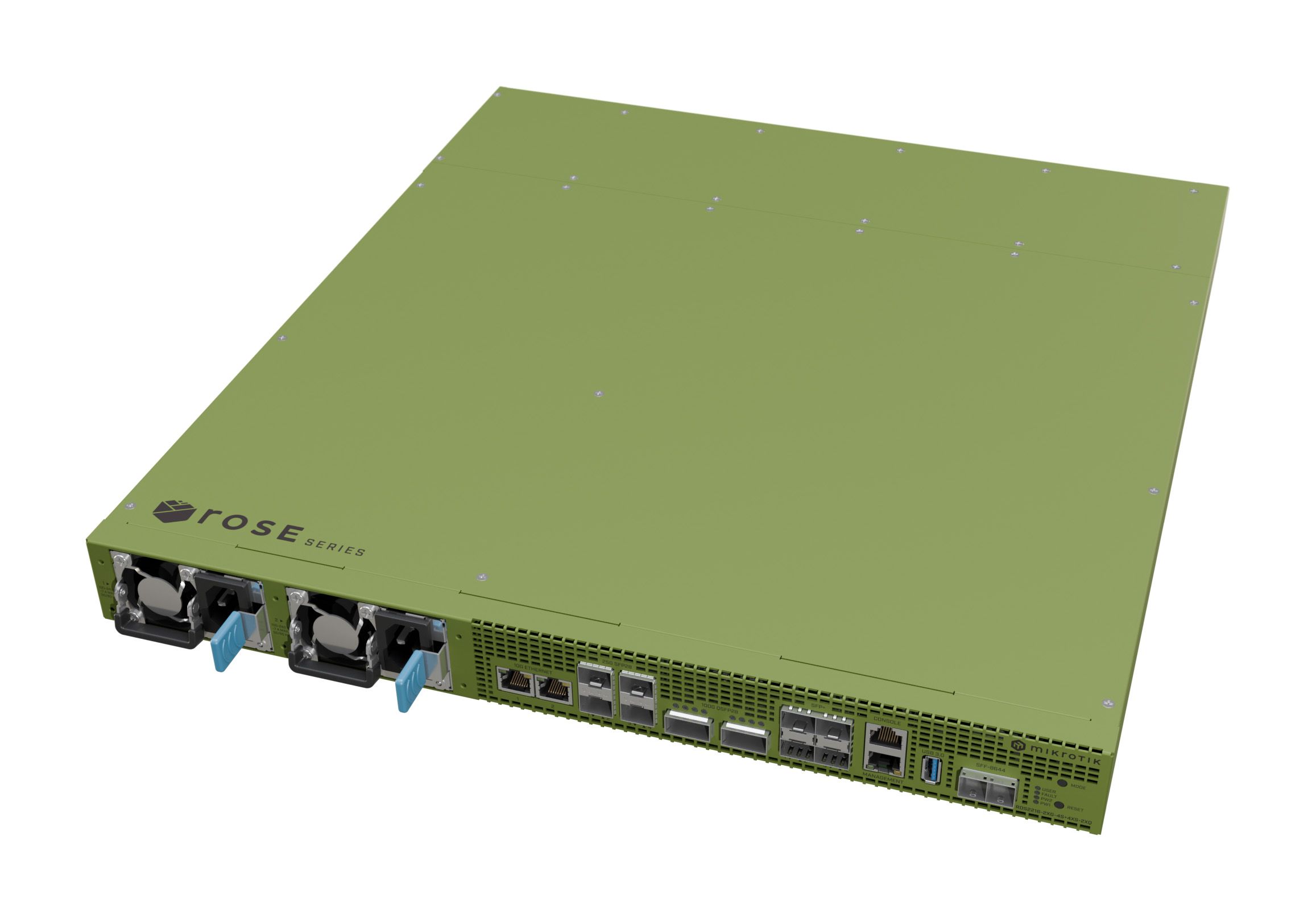 ROSE Data Server (RDS), 2x QSFP28, 4x SFP28, 4x SFP+, 2x 10GBit, redudant PSU ROSE Data Server (RDS), 2x QSFP28, 4x SFP28, 4x SFP+, 2x 10GBit, redudant PSU