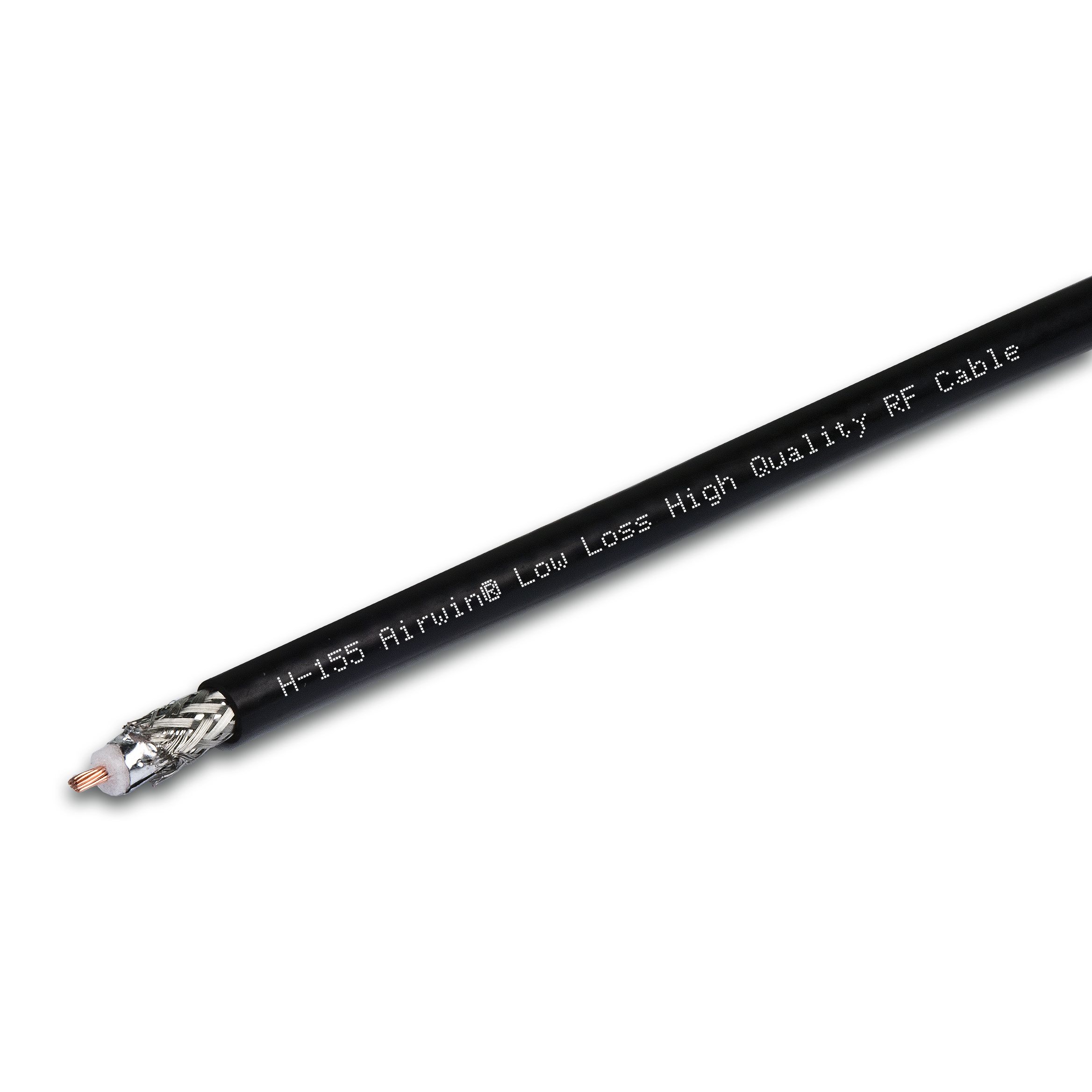 Low Loss HF Coaxcable; 48 db/100m for 2,4GHz, Meterware