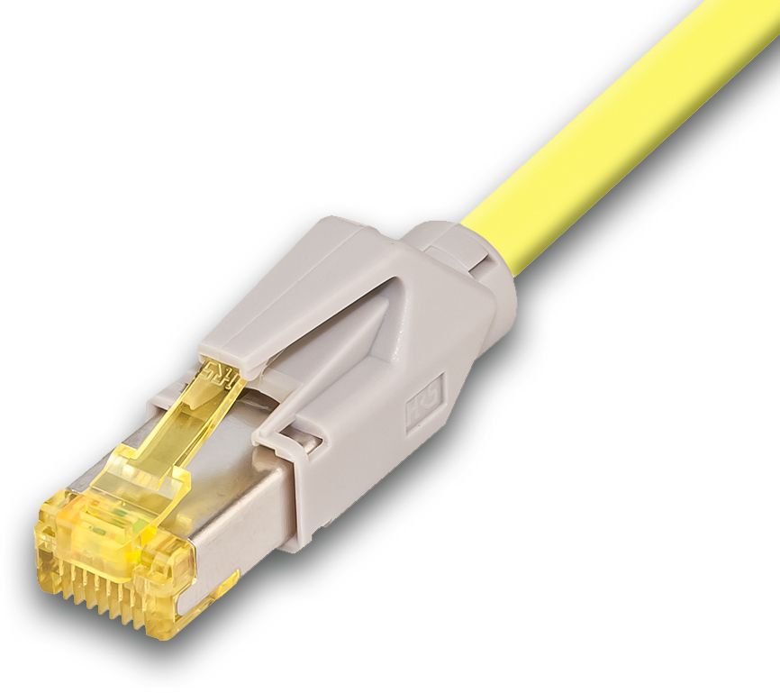 KAT6A HQ Patchkabel, DRAKA 500MHz, Hirose TM31, LSOH, gelb