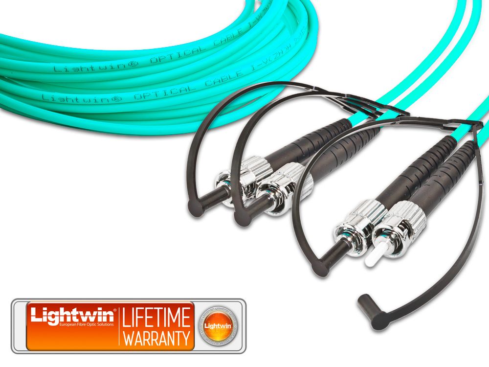 High Quality Duplex LWL Patchkabel, MM OM3, ST - ST High Quality Duplex LWL Patchkabel, MM OM3, ST - ST