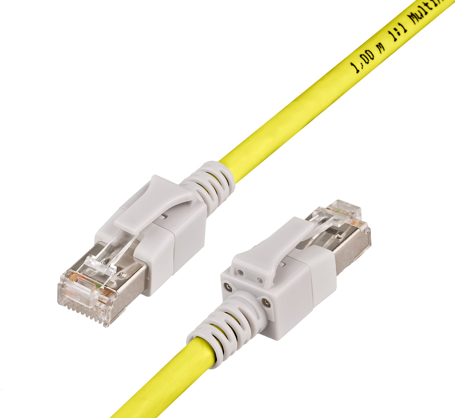 KAT6A LED Patchkabel, S/FTP, Lifetime Warranty, gelb