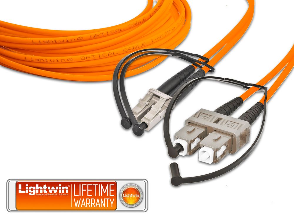 High Quality Duplex LWL Patchkabel, MM OM2, LC - SC High Quality Duplex LWL Patchkabel, MM OM2, LC - SC