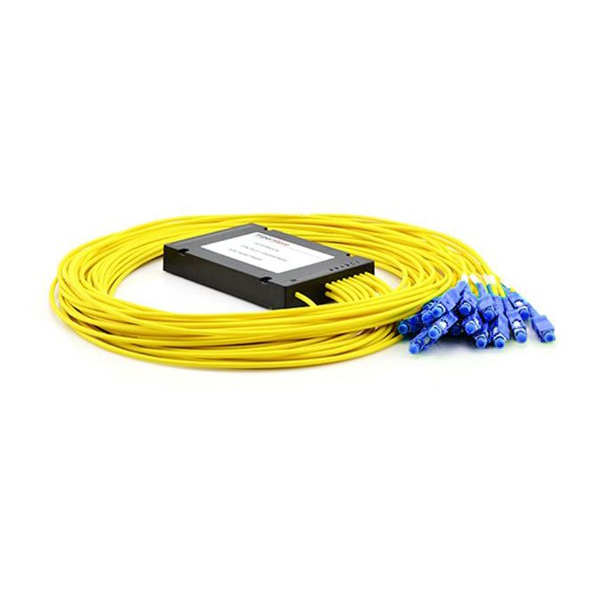 PLC Splitter ABS Box 1xN mit 1,8mm Kabel, LC Stecker, G657.A1, 250µm Faser PLC Splitter ABS Box 1xN mit 1,8mm Kabel, LC Stecker, G657.A1, 250µm Faser