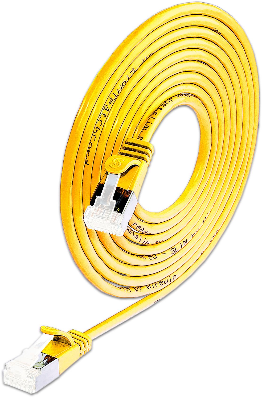 KAT6A 10 Gigabit Lightpatchkabel rund, U/FTP, Ø 3,8mm, gelb KAT6A 10 Gigabit Lightpatchkabel rund, U/FTP, Ø 3,8mm, gelb