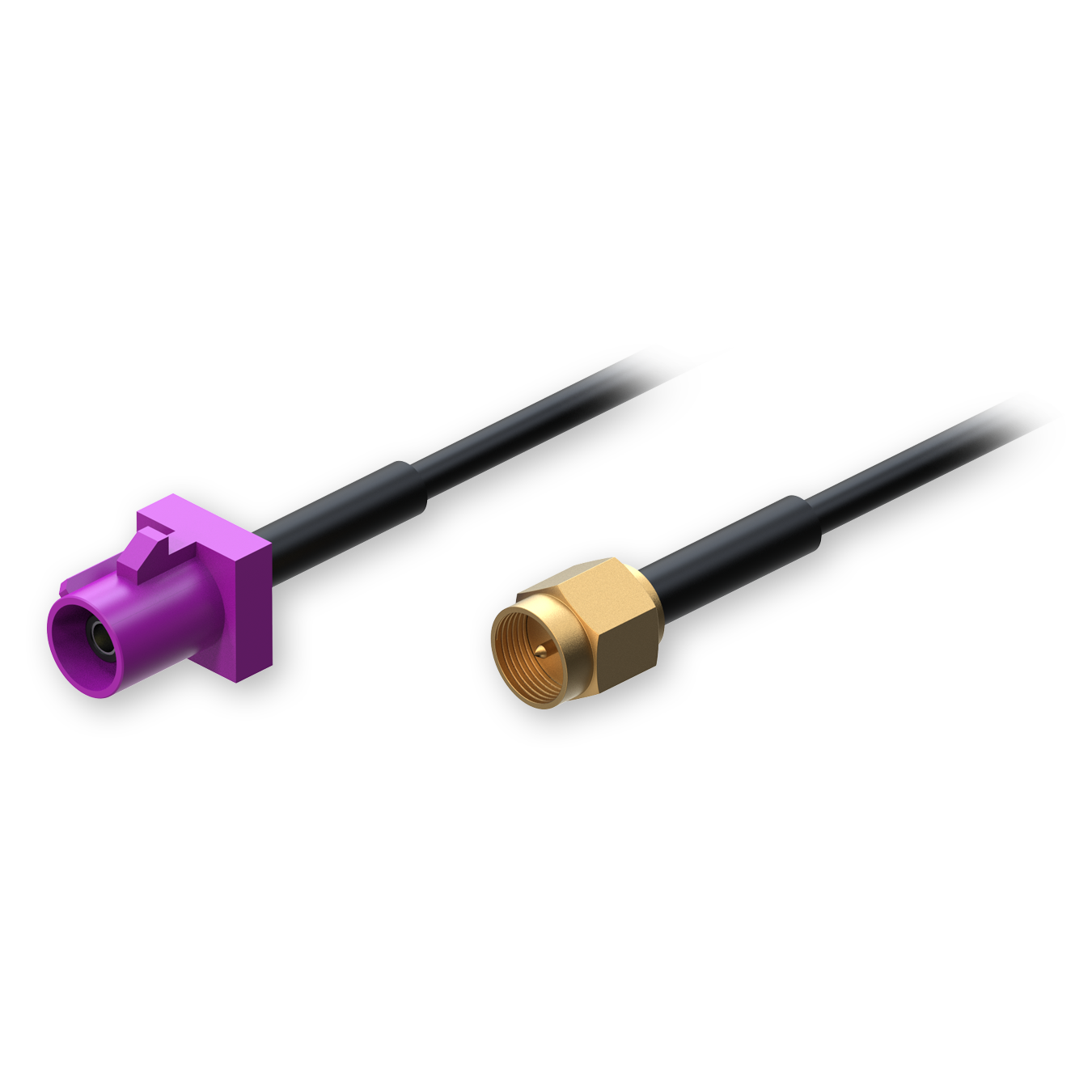 SMA Stecker an FAKRA D Stecker Adapterkabel, 0,5 Meter SMA Stecker an FAKRA D Stecker Adapterkabel, 0,5 Meter