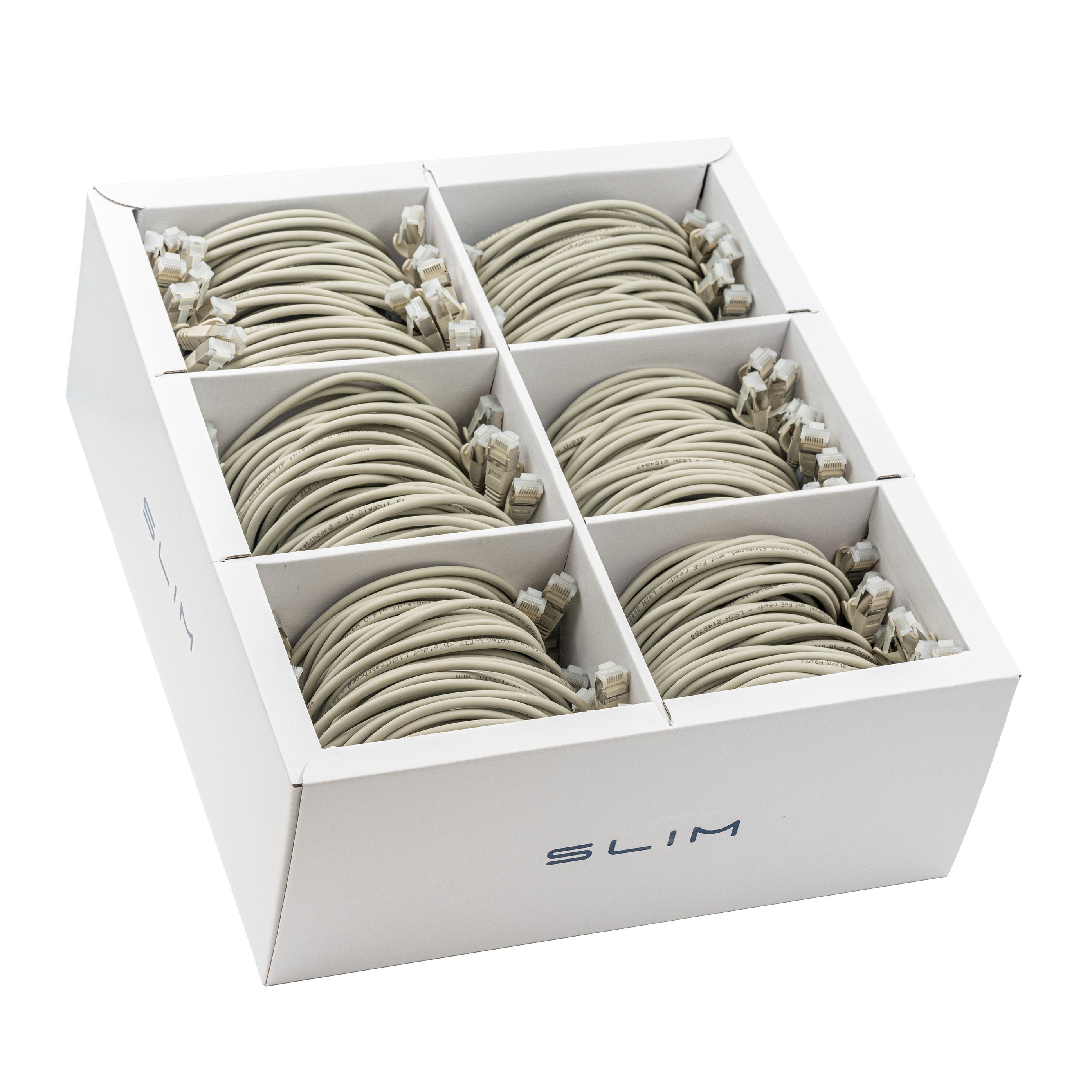 KAT6A 10 Gigabit Lightpatchkabel, 3,0m, U/FTP, Ø 3,8mm, grau, 36-Pack KAT6A 10 Gigabit Lightpatchkabel, 3,0m, U/FTP, Ø 3,8mm, grau, 36-Pack