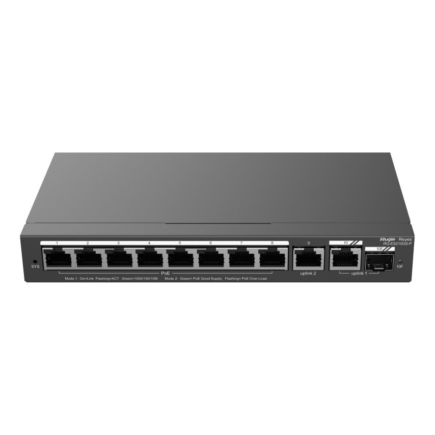 10-Port Gigabit Smart Cloud Managed PoE Switch, 10x Gbit, 8x PoE